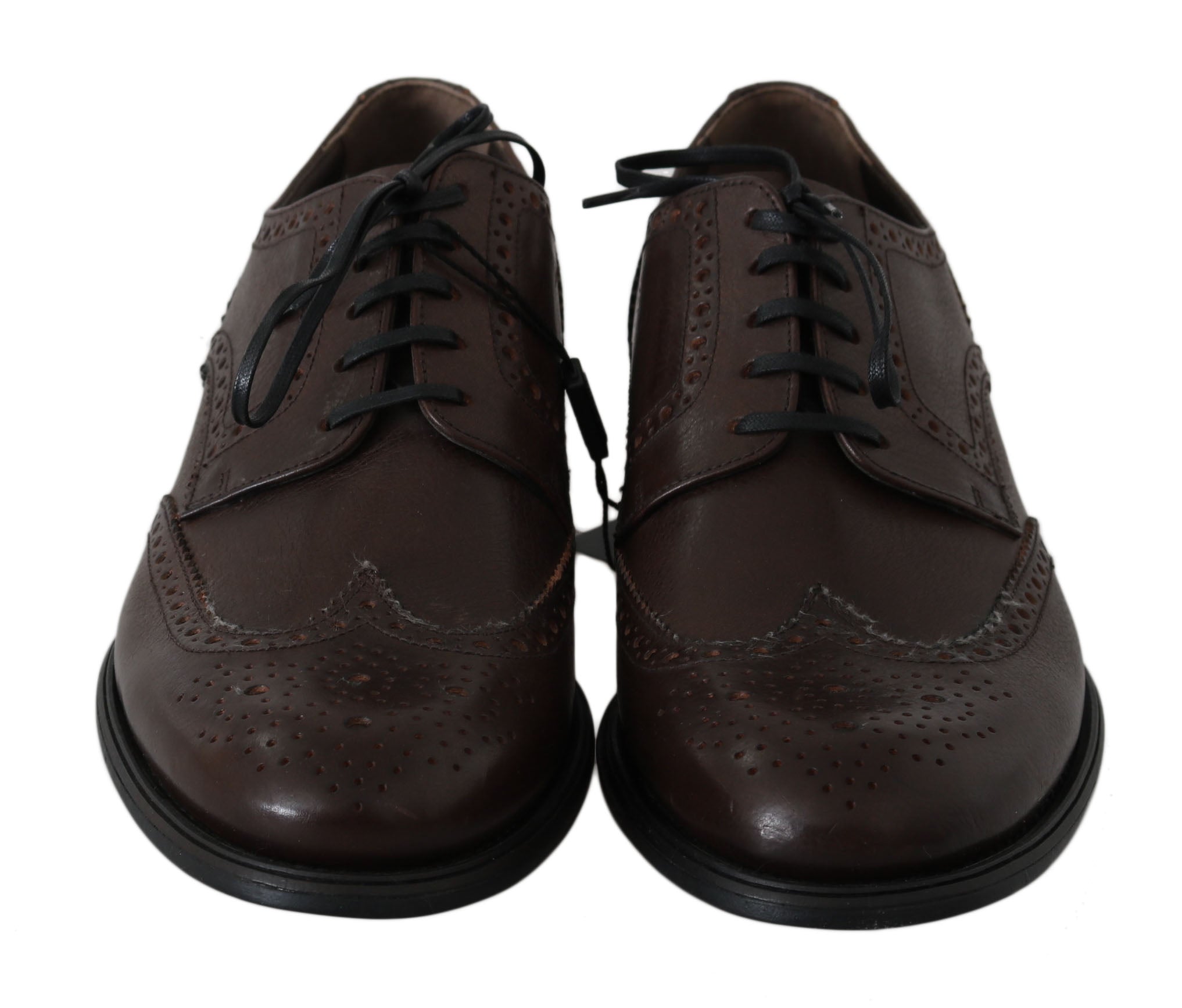 Dolce & Gabbana Pantofi Derby Eleganți din Piele Maro