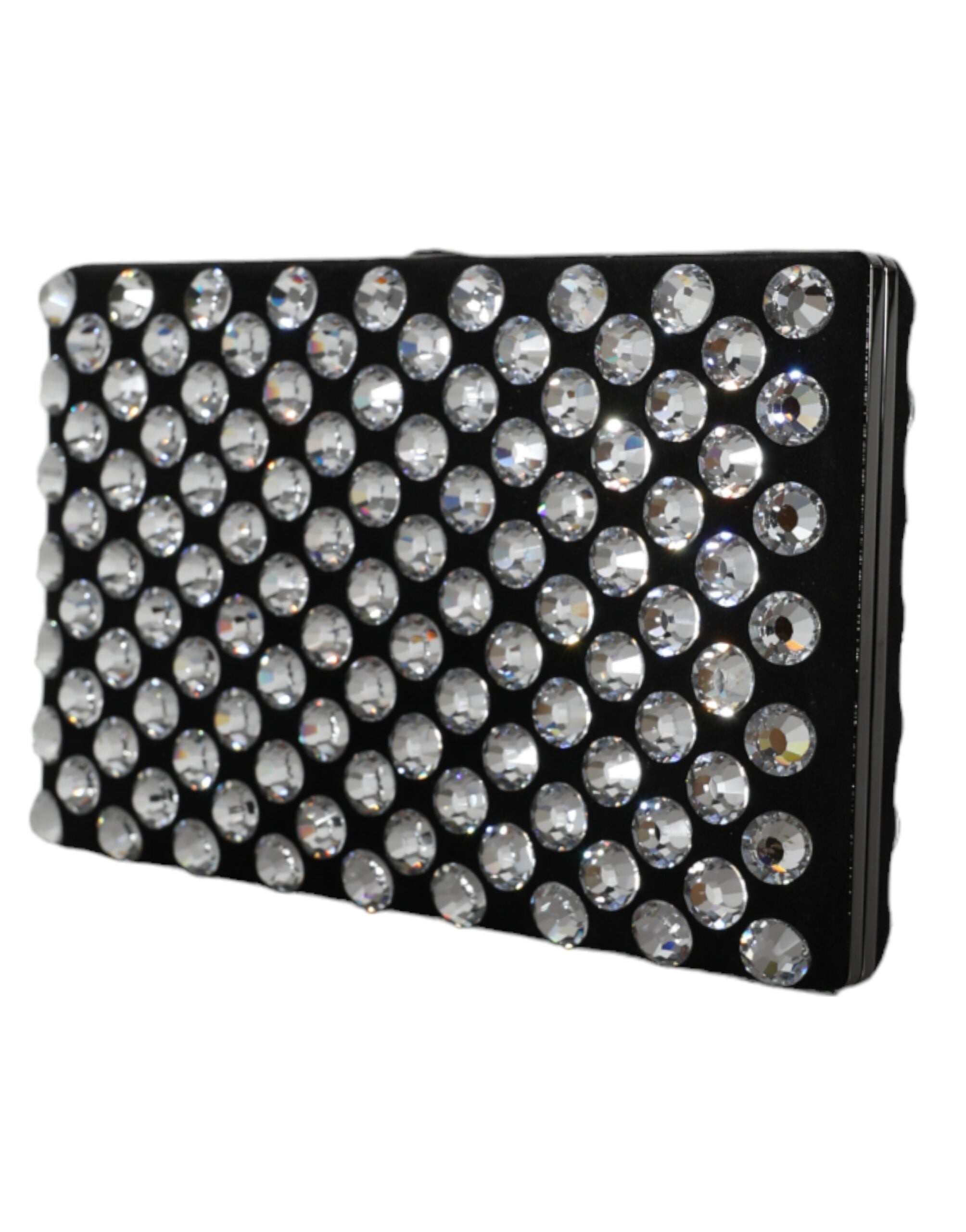 Dolce & Gabbana Schwarze Samt-Clutch mit Kristallen für Abendpartys