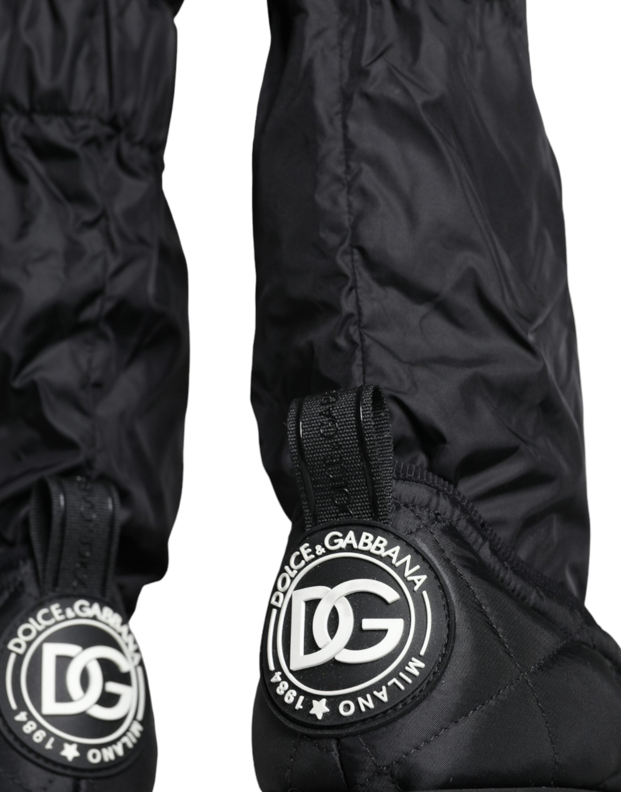 Dolce & Gabbana Schwarze gesteppte High-Top-Stiefel Sneakers Schuhe