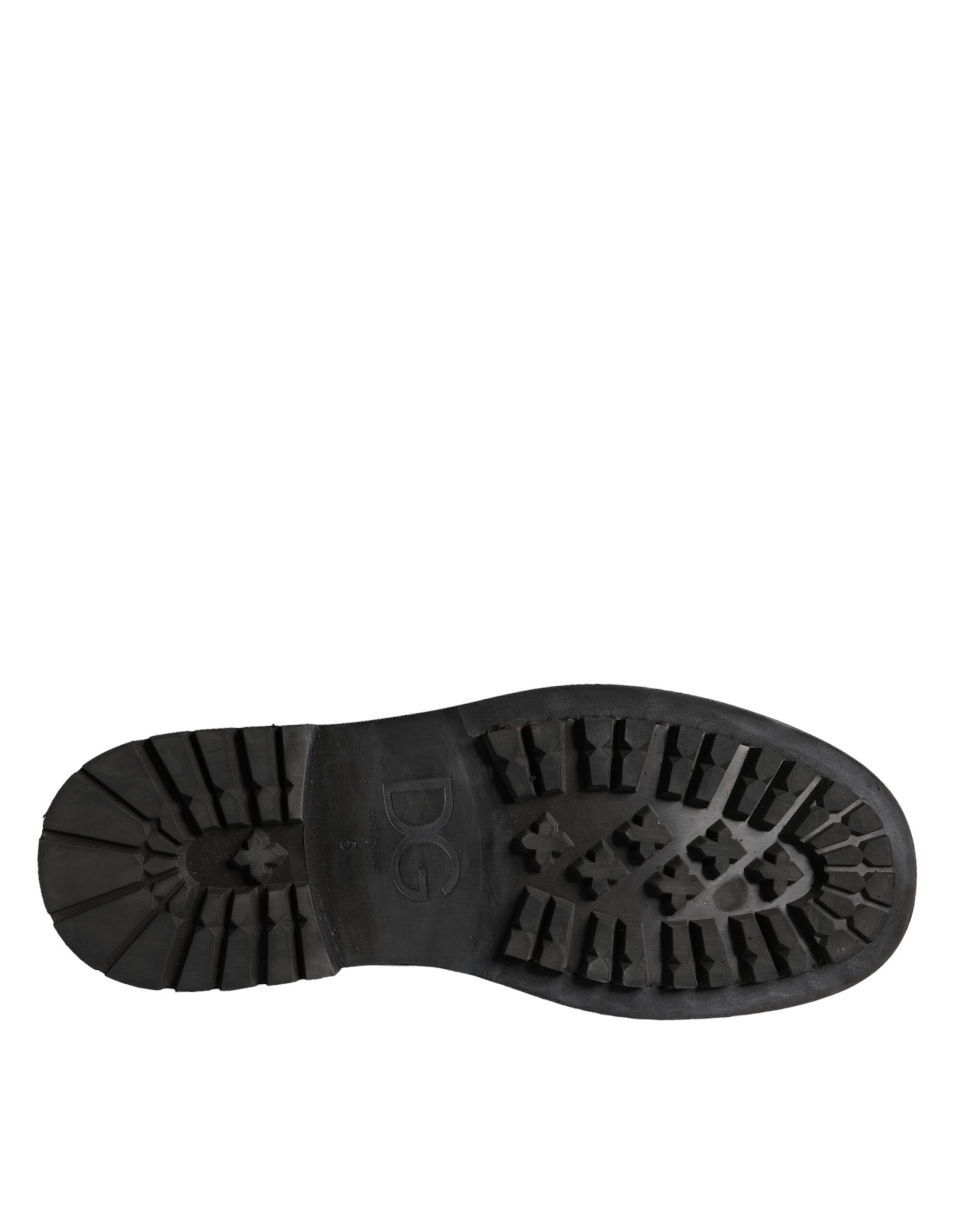 Dolce & Gabbana – Schwarze Schnürstiefeletten mit halbhohem Schaft Herren Schuhe
