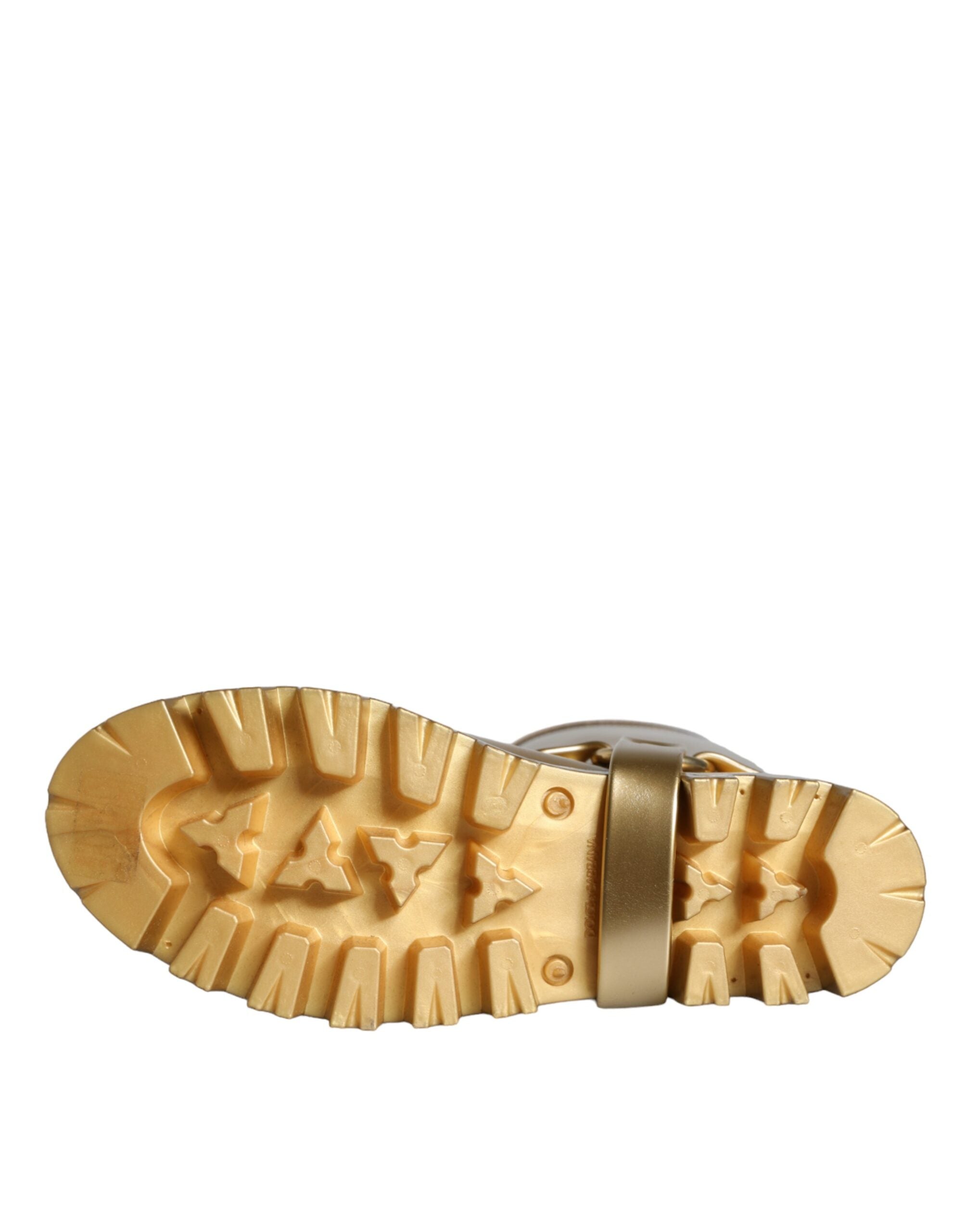 Dolce & Gabbana Gummistiefel aus PVC in Metallic-Gold