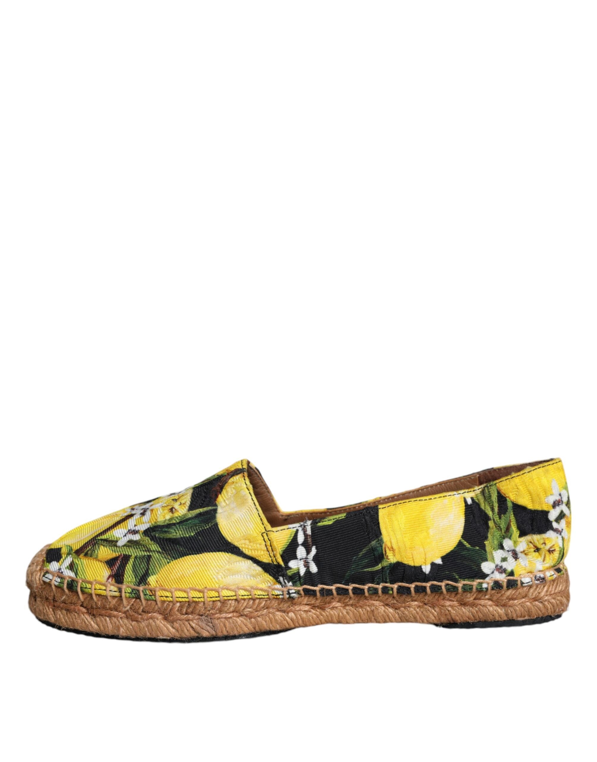 Espadrile Dolce & Gabbana cu imprimeu lămâie multicolor