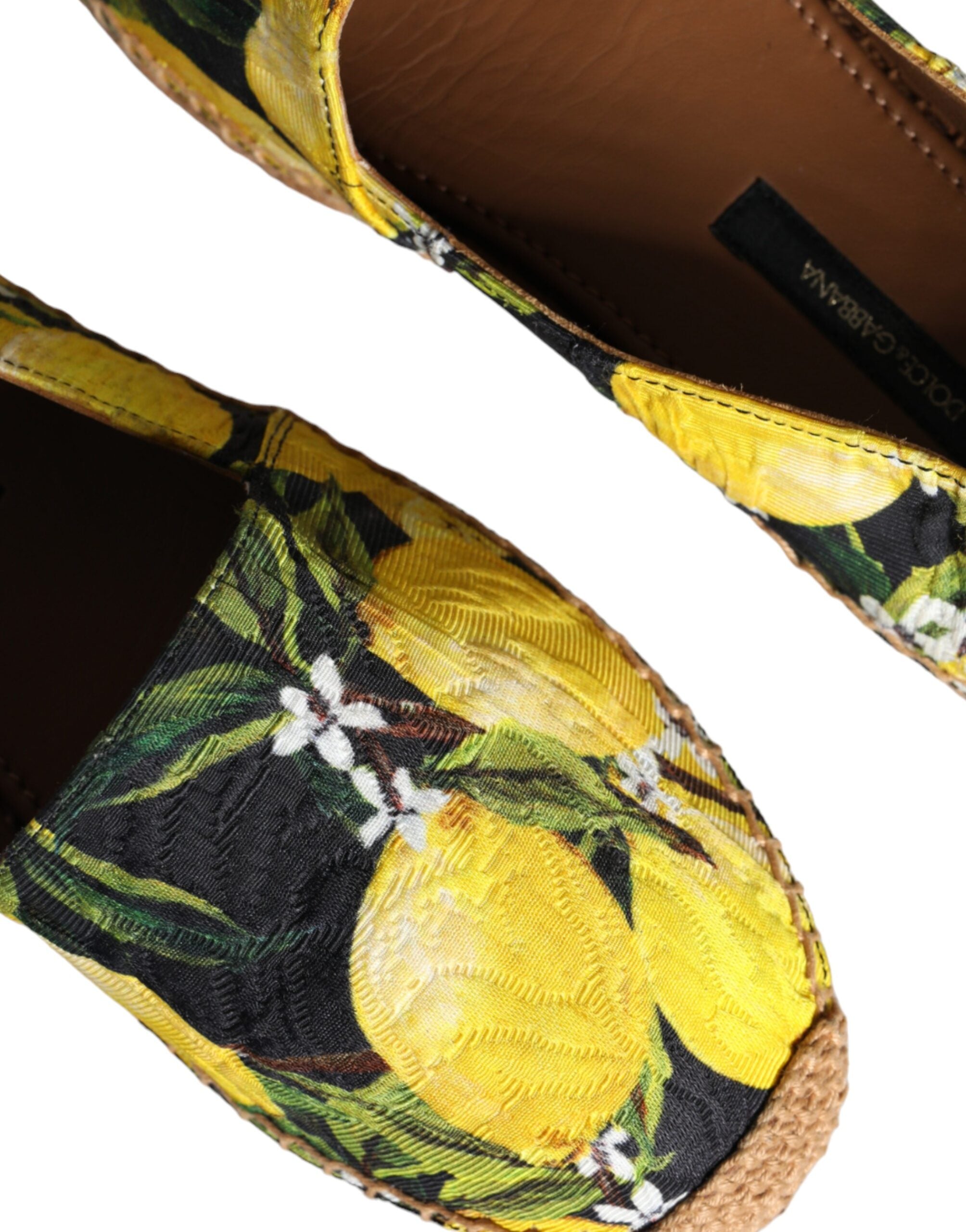 Dolce & Gabbana – Mehrfarbige Zitronen-Espadrilles zum Hineinschlüpfen