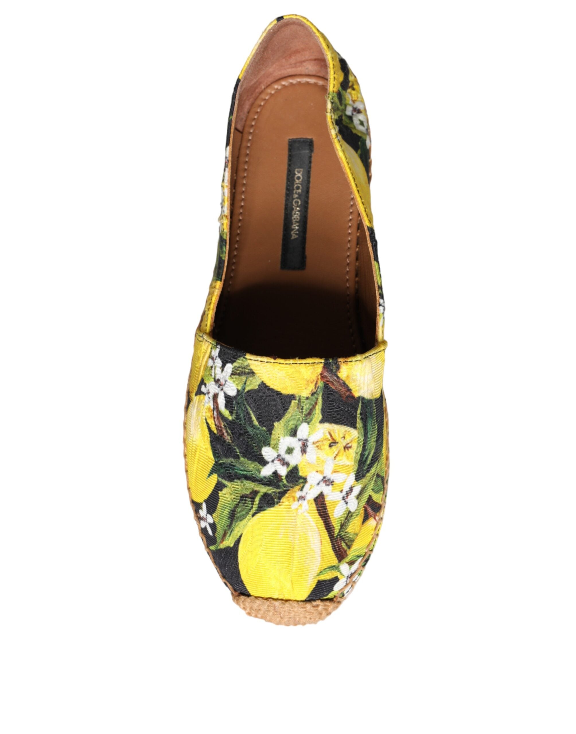 Espadrile Dolce & Gabbana cu imprimeu lămâie multicolor