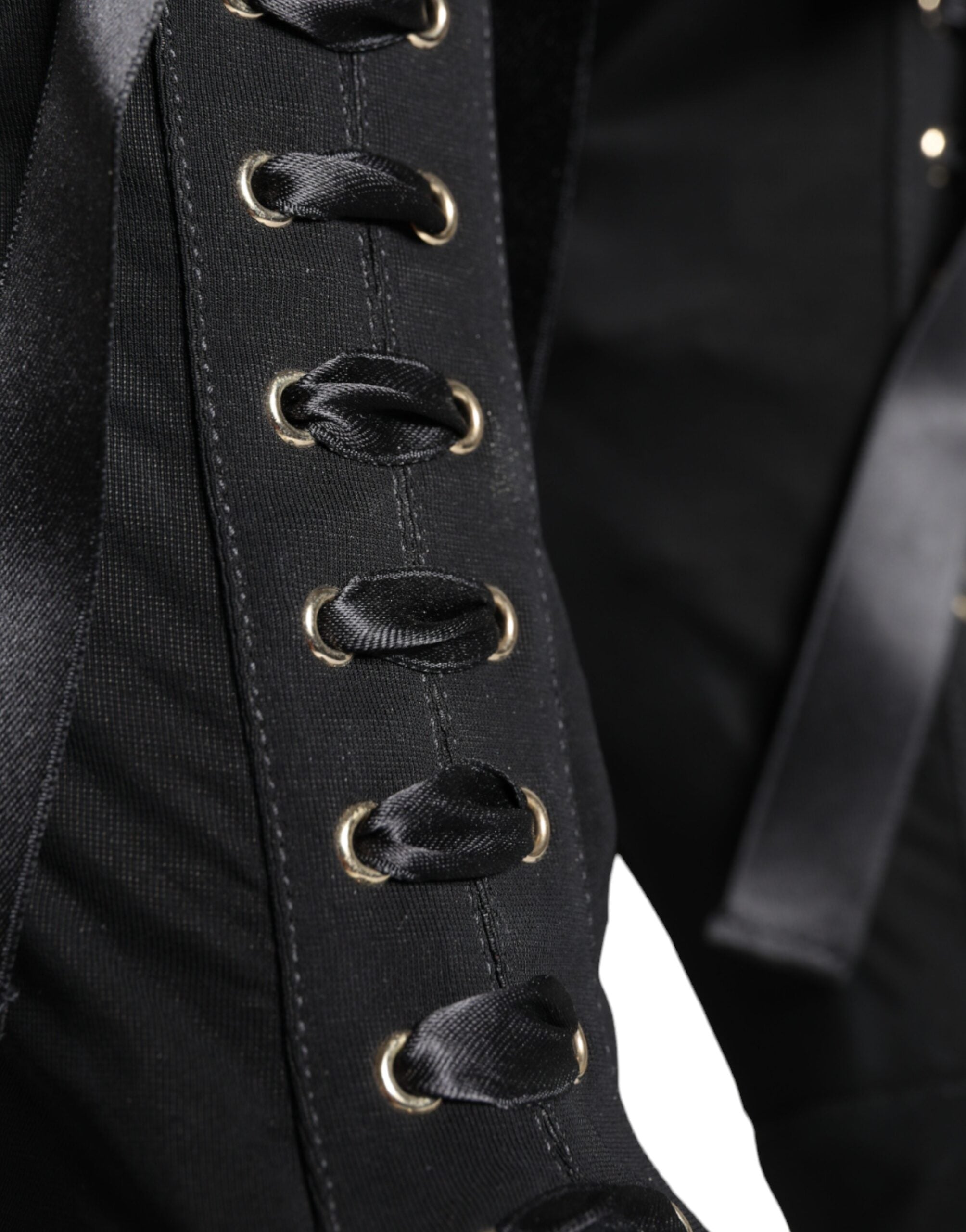 Dolce & Gabbana – Schwarze Stiefeletten aus Stretch-Jersey