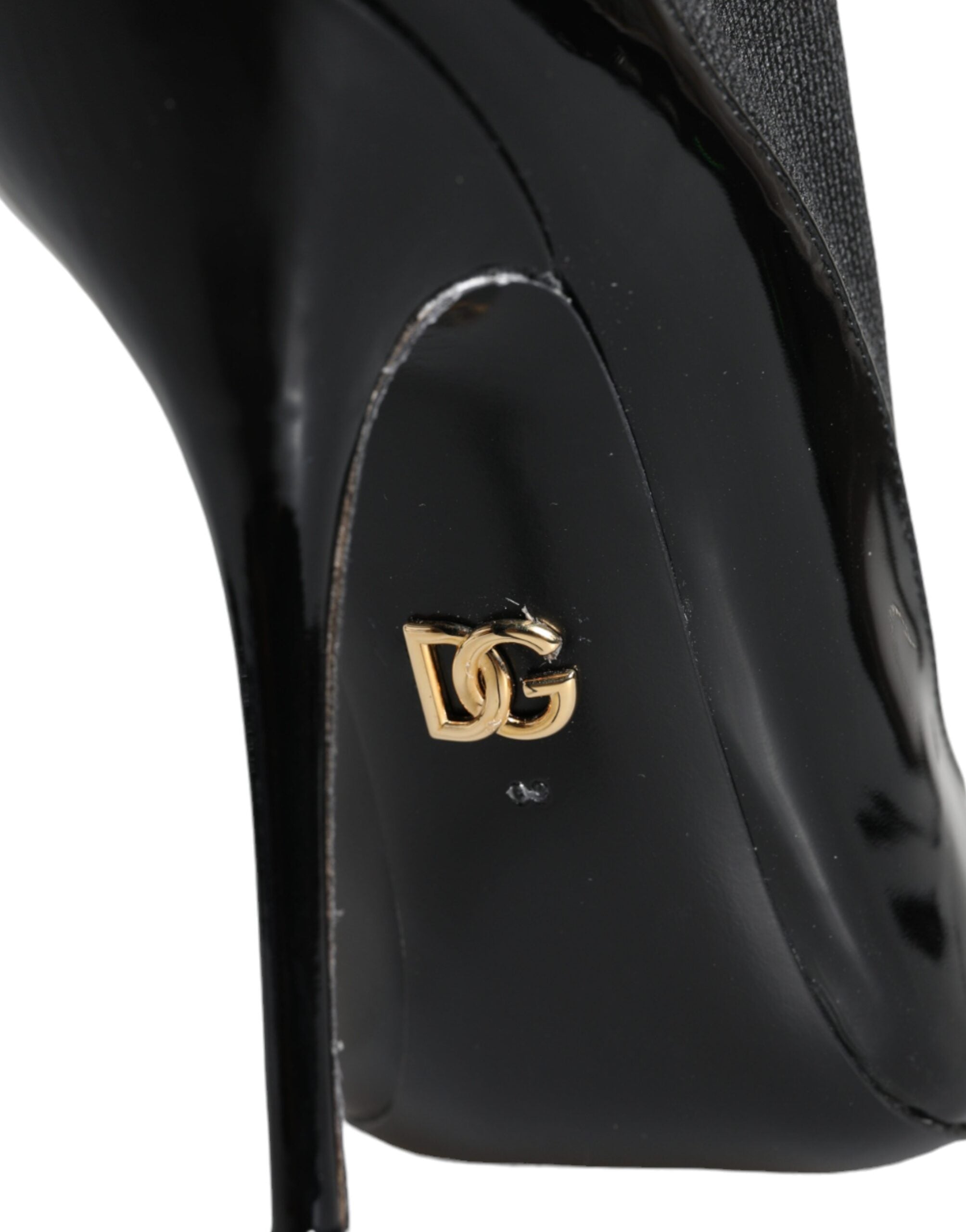 Dolce & Gabbana Schwarze Leder Stilettos Booties Socken Schuhe