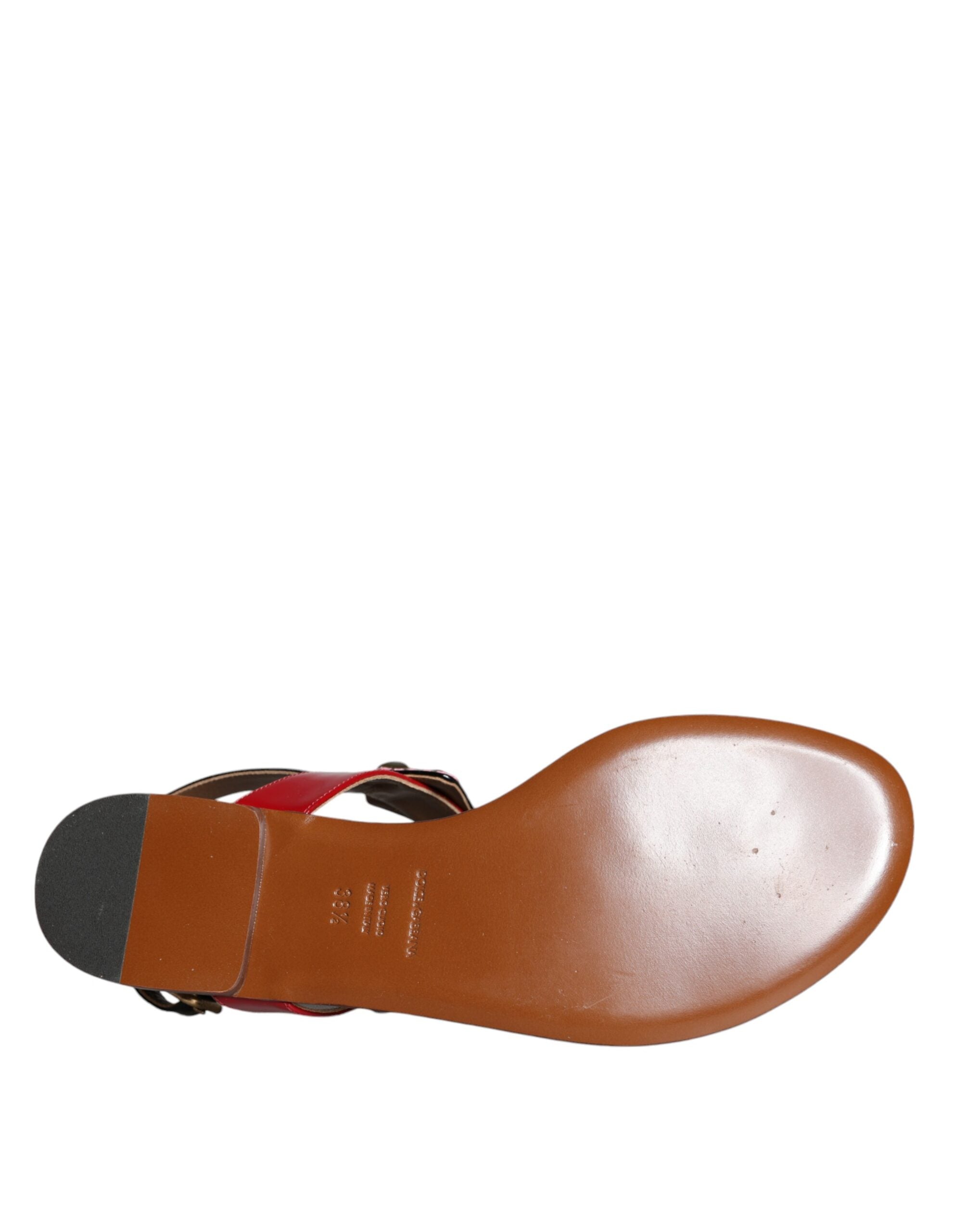 Dolce & Gabbana Mehrfarbige Kristallsandalen Flip-Flops Schuhe