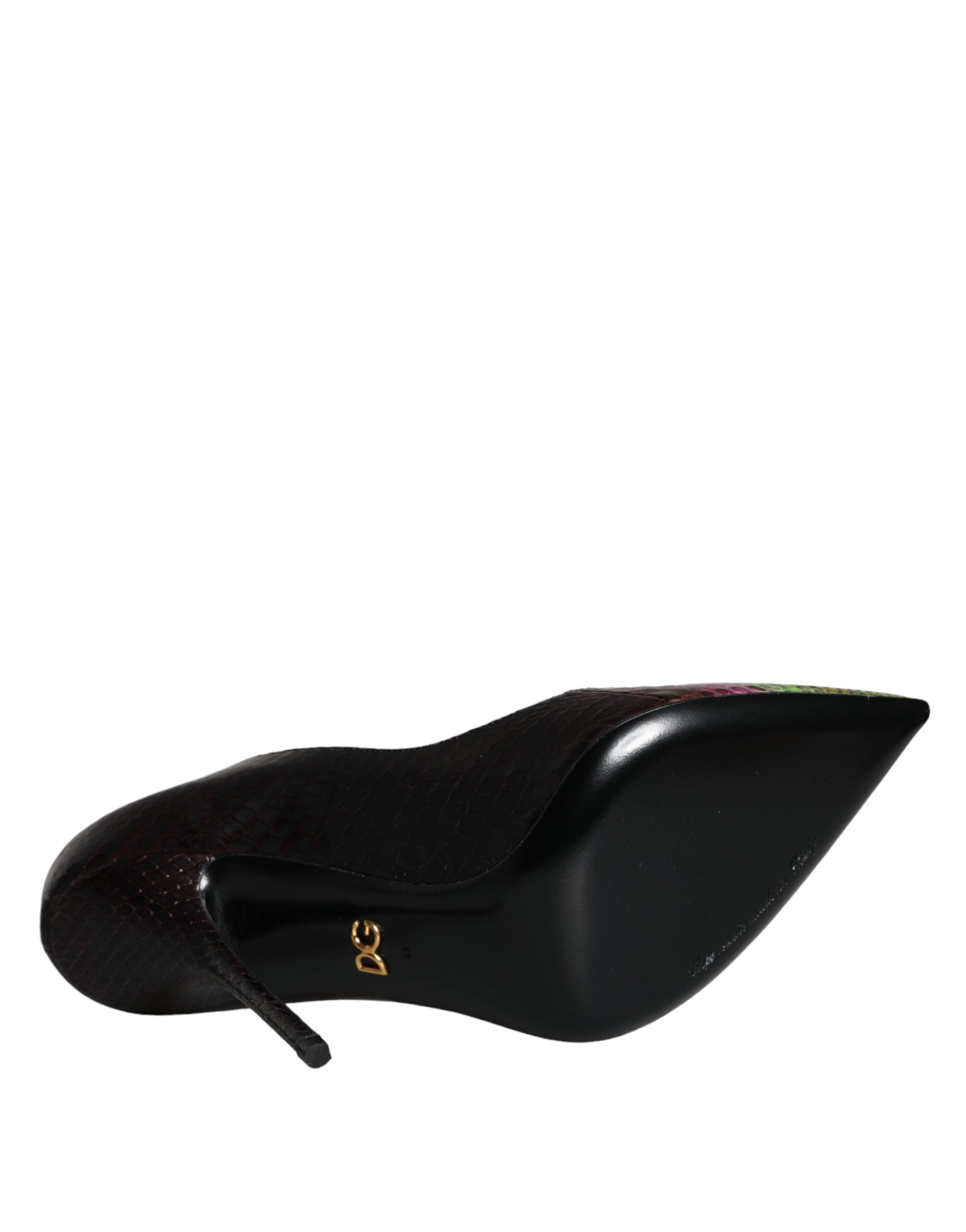 Dolce & Gabbana Multicolor Exotische Leder Heels Pumps Schuhe