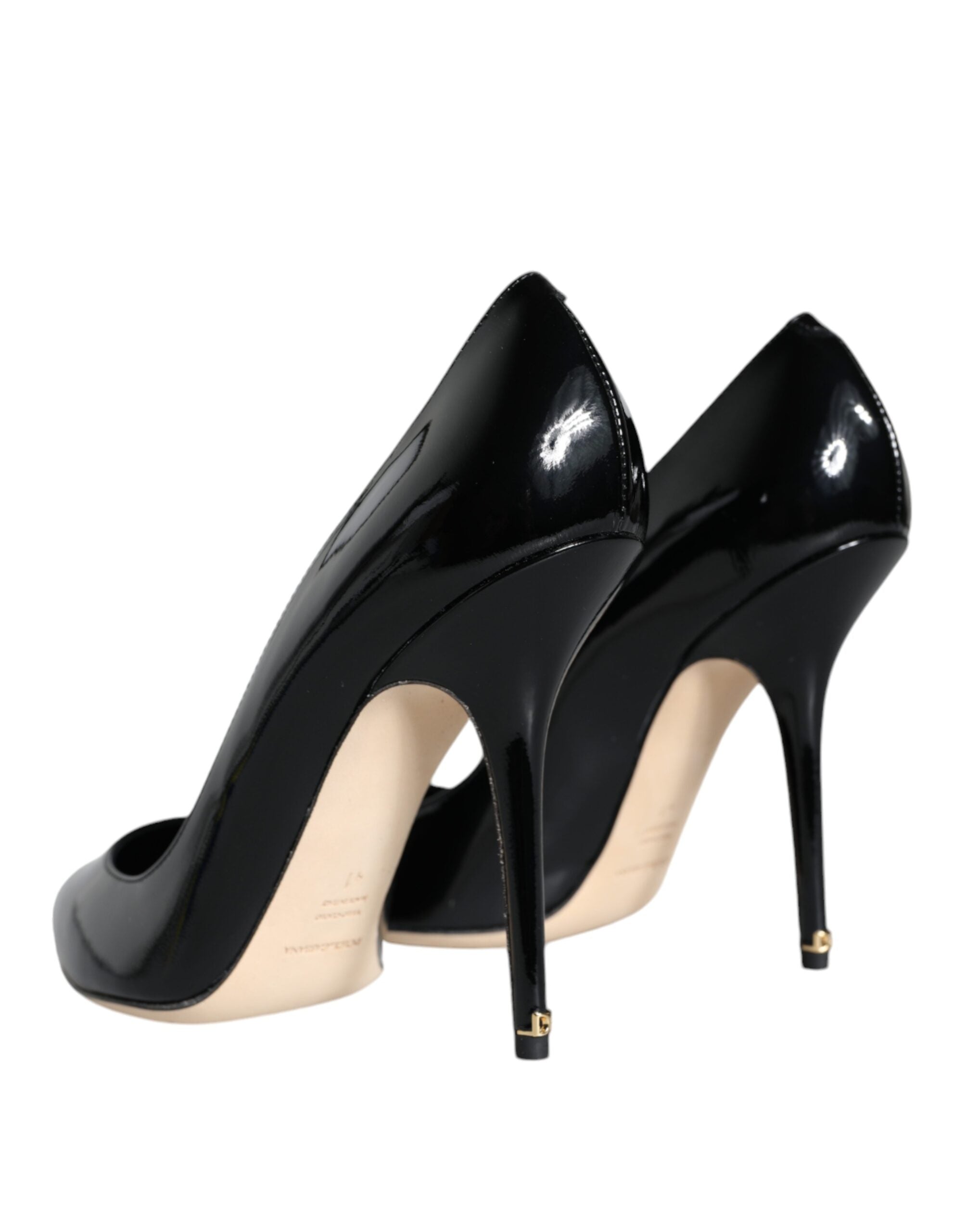 Dolce & Gabbana Bellucci Pumps aus schwarzem Lackleder mit Absatz