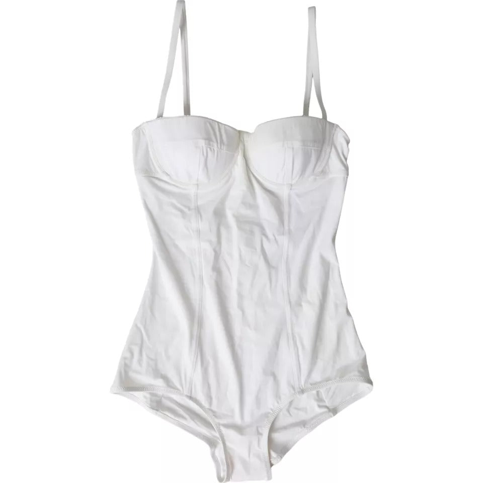 Dolce & Gabbana - Costum de baie alb, dintr-o singură piesă, pentru femei, model bikini
