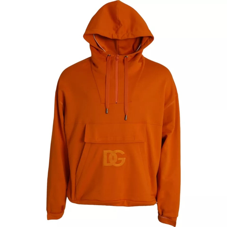 Dolce & Gabbana Orange Kapuzenpullover Sweatshirt Pullover