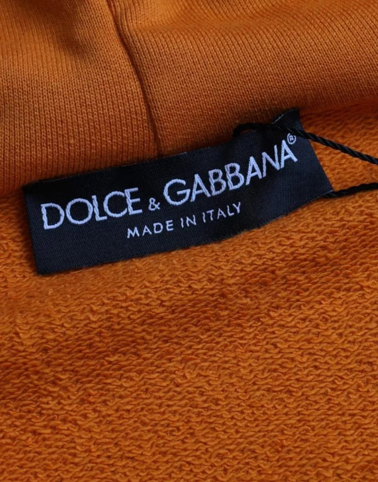 Dolce & Gabbana Orange Kapuzenpullover Sweatshirt Pullover