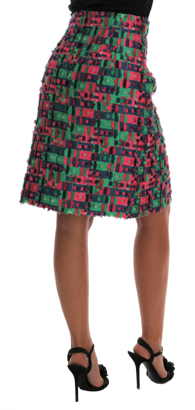Dolce & Gabbana Eleganter Jacquard-Bleistiftrock mit hoher Taille