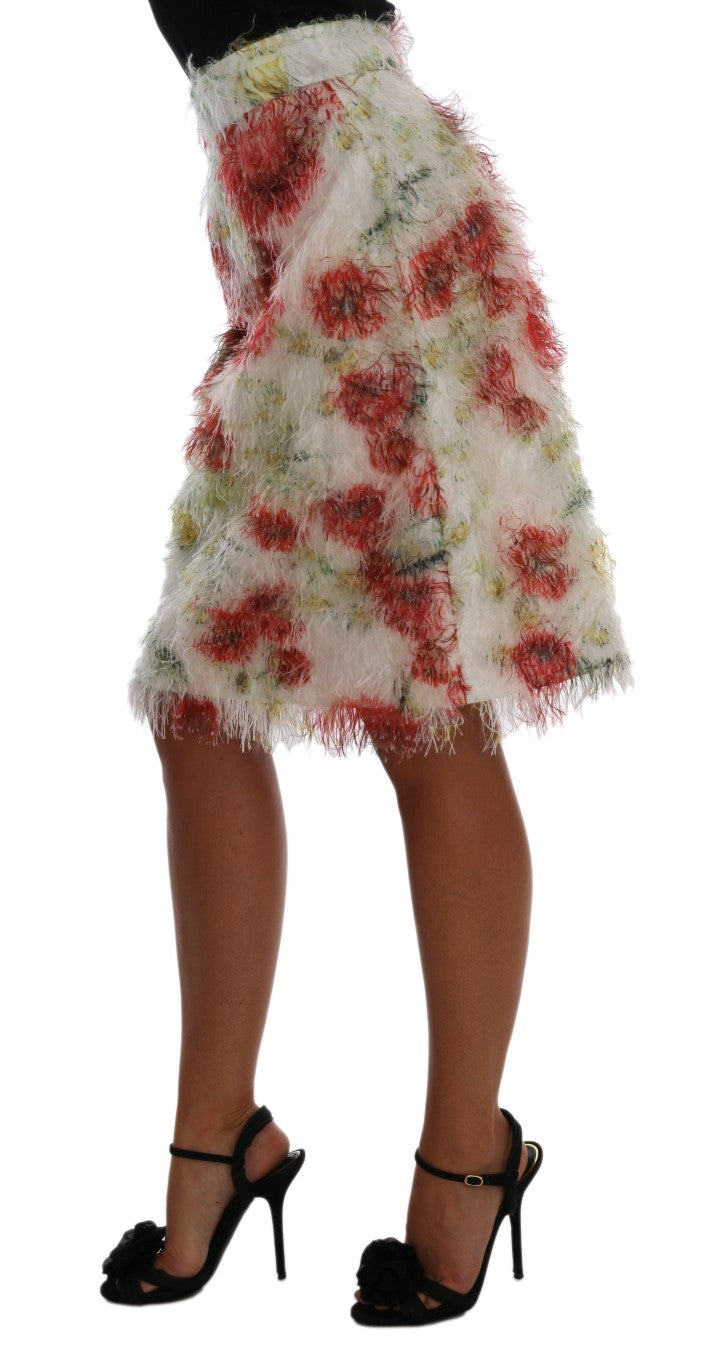 Dolce & Gabbana Eleganter Bleistiftrock mit Blumenmuster und hoher Taille