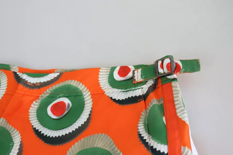 Dolce & Gabbana Orange Cupcake Beachwear Shorts Bademode