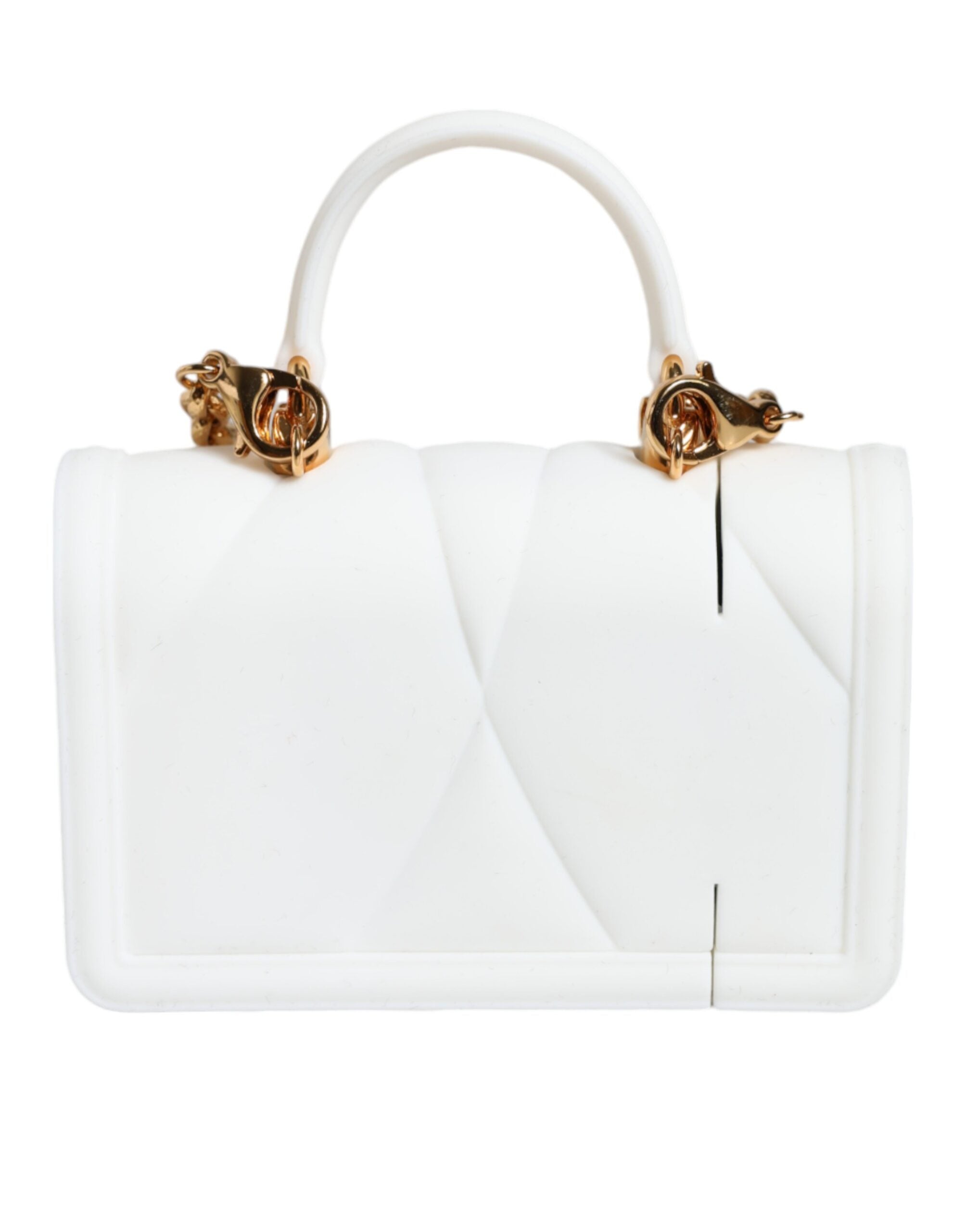 Husă Dolce & Gabbana Devotion Heart Cover din silicon alb pentru Airpods
