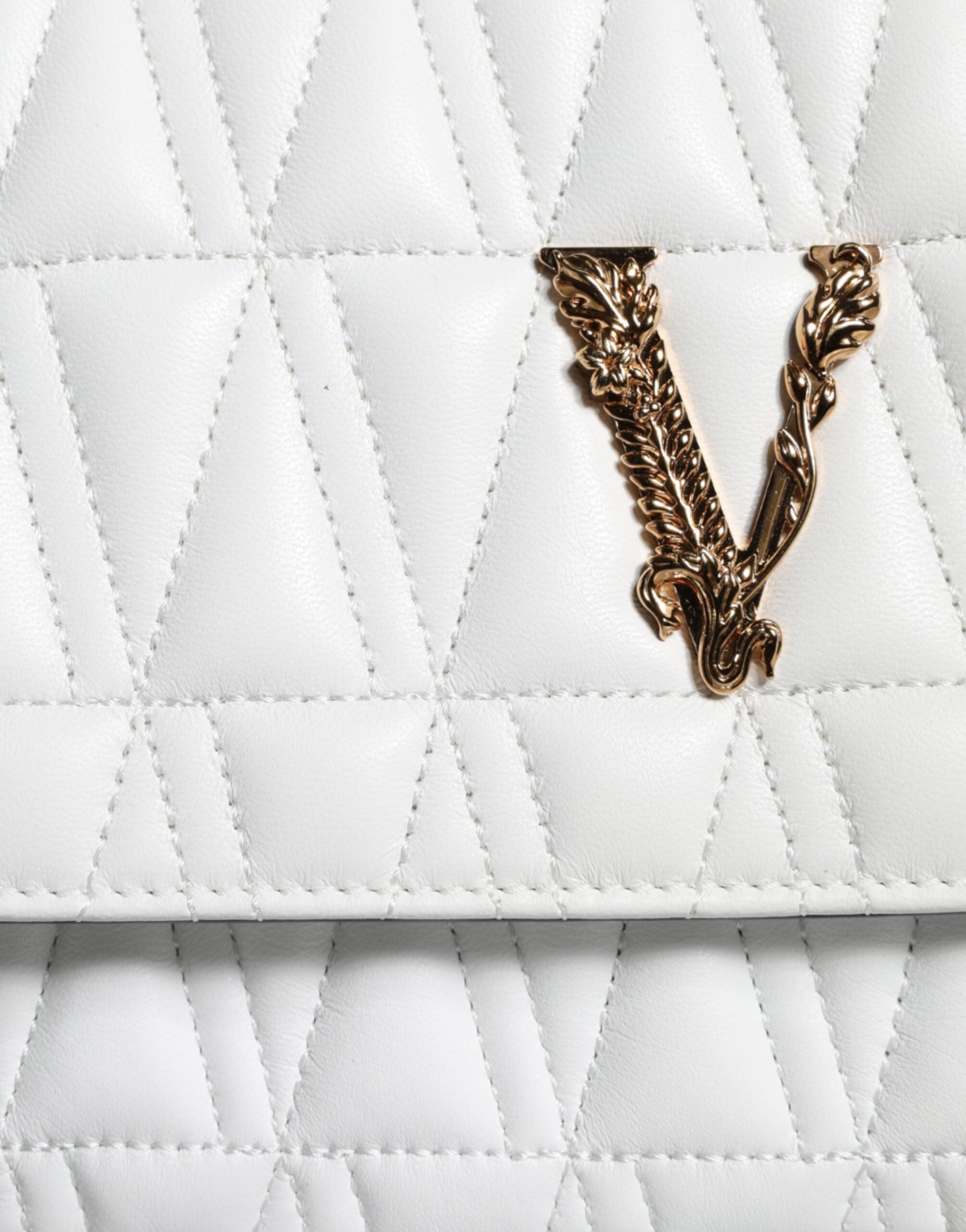 Versace – Weiße Mini-Umhängetasche aus Nappaleder