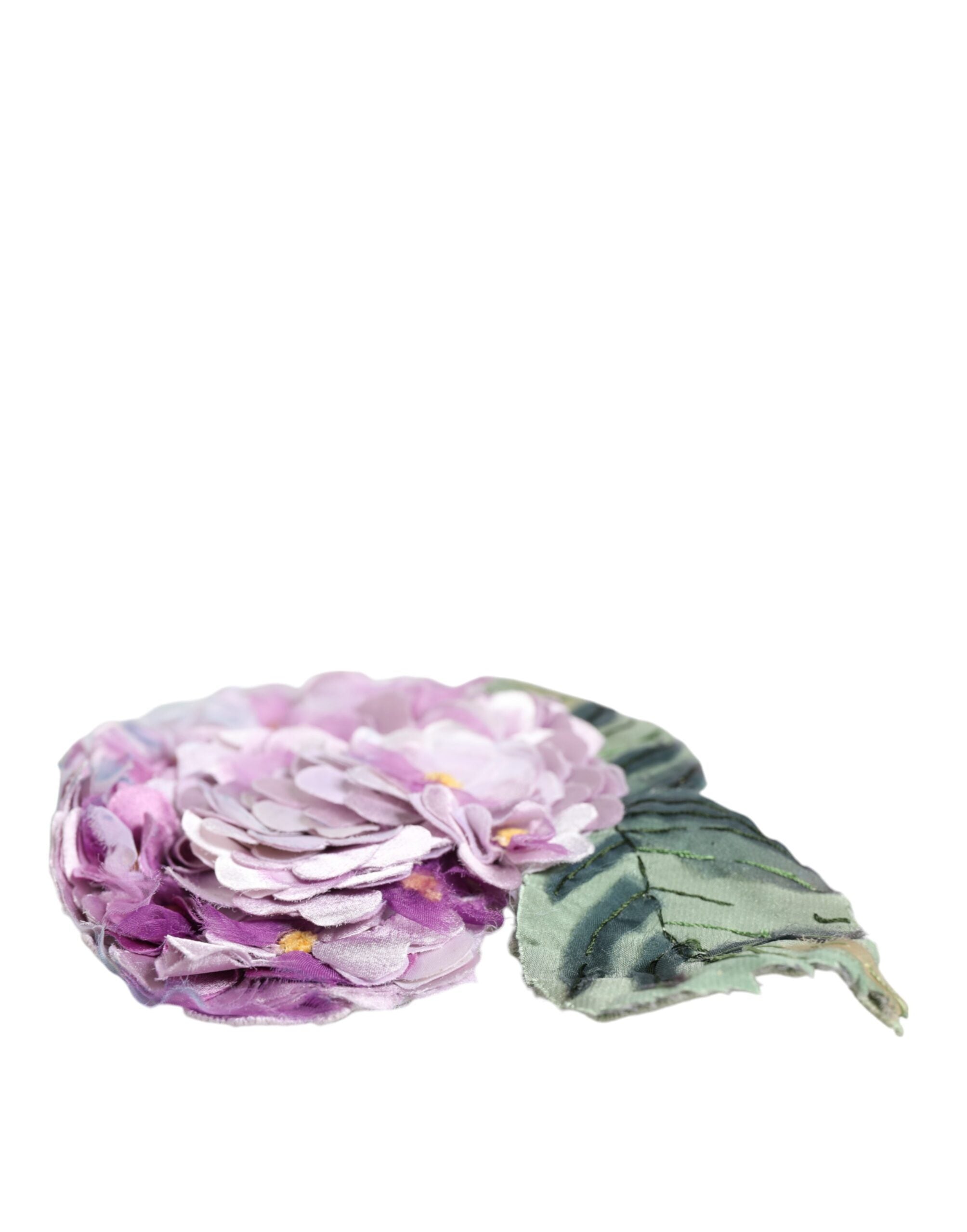 Dolce & Gabbana – Mehrfarbige Hortensien-Brosche aus goldenem Messing