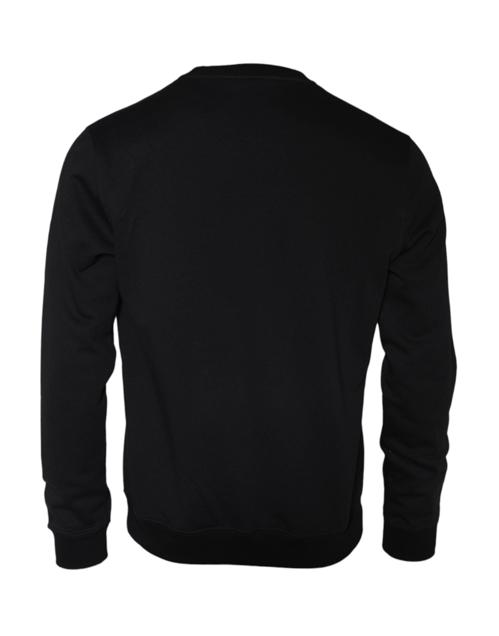 Versace – Schwarzes Sweatshirt mit Rundhalsausschnitt und Medusa-Fleece