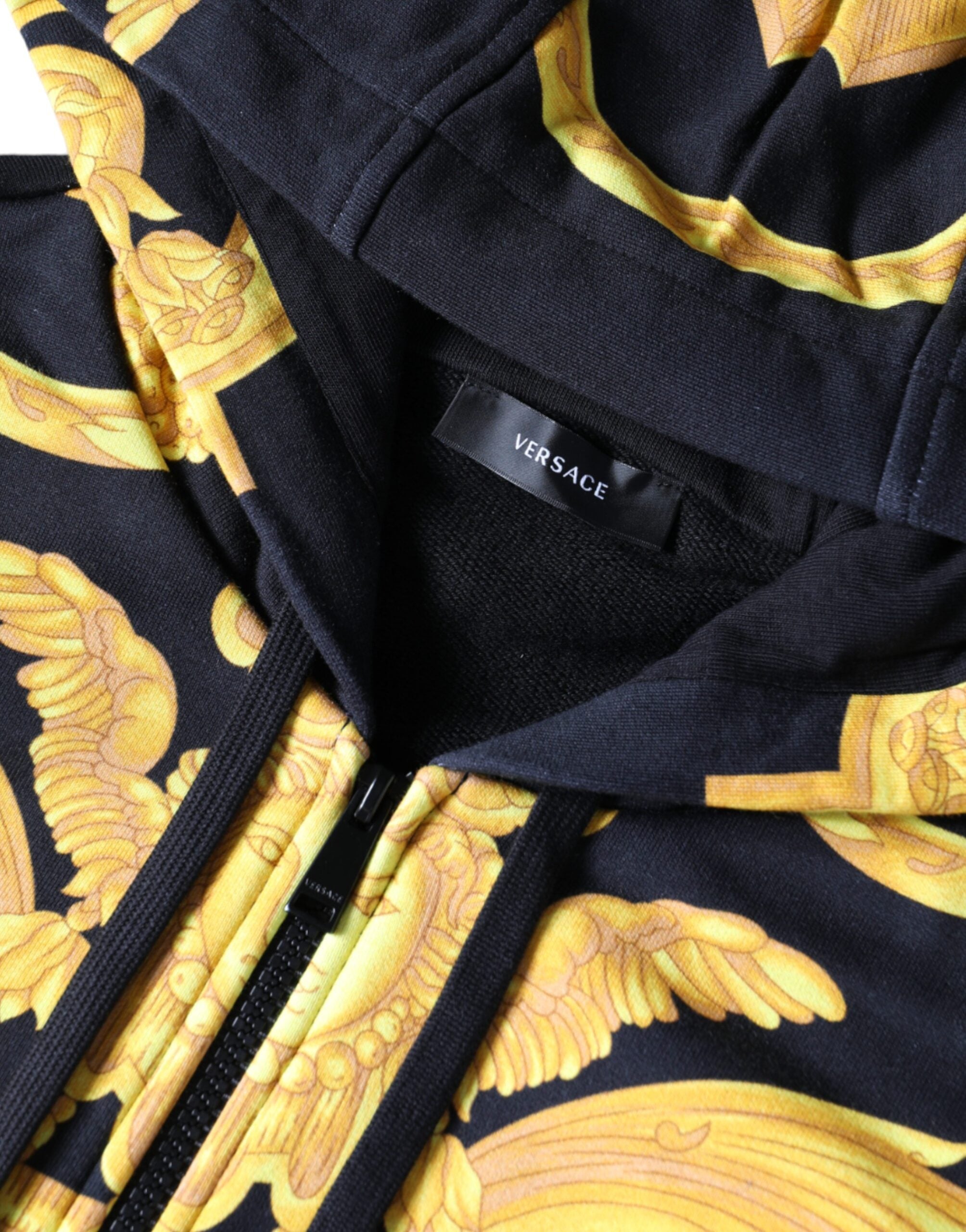 Hanorac Versace Black Medusa Print Full Zip din bumbac