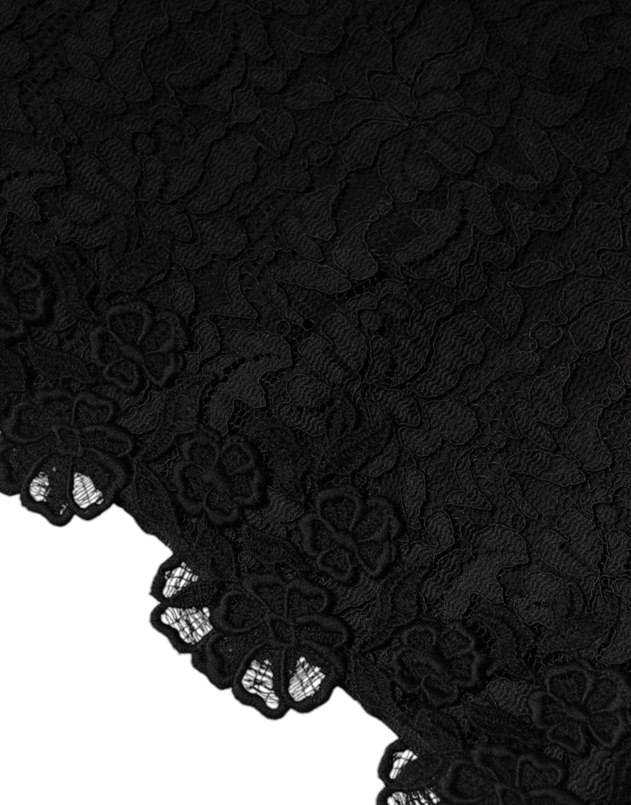 Rochie mini fără mâneci cu imprimeu floral din dantelă Dolce & Gabbana neagră