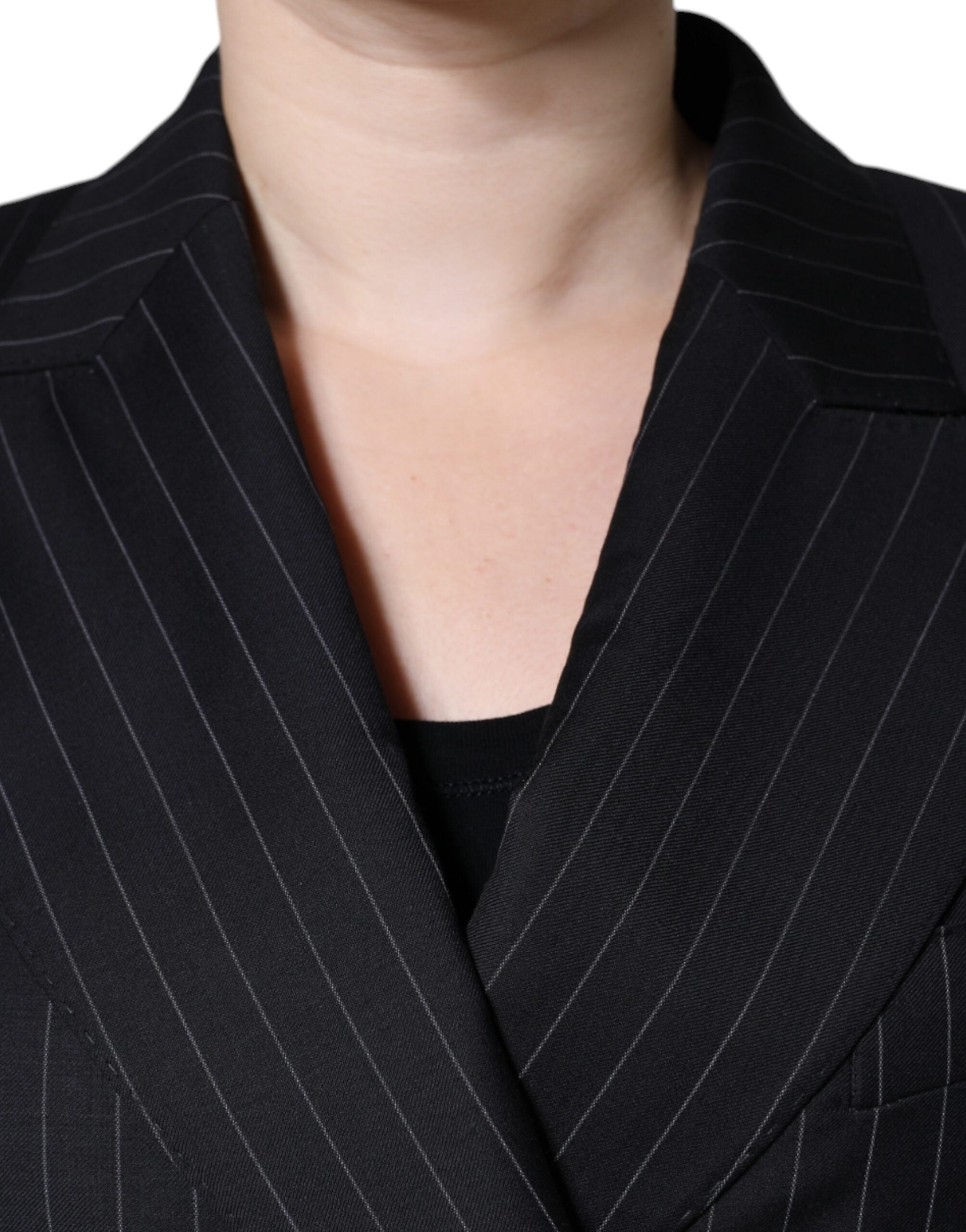 Jachetă Dolce & Gabbana cu dungi negre și nasturi dubli