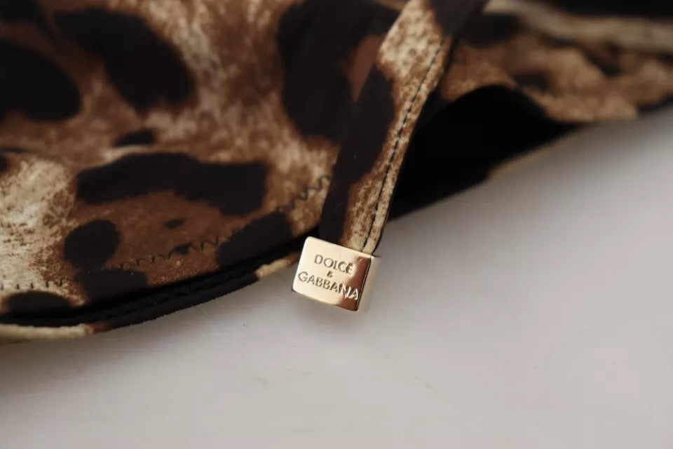 Dolce & Gabbana – Brauner Badeanzug mit Leopardenmuster, Bademode, Bikinihose