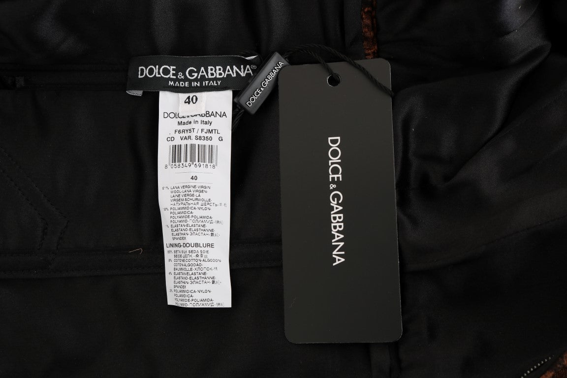 Dolce & Gabbana Schickes braunes Minikleid aus Wollmischung