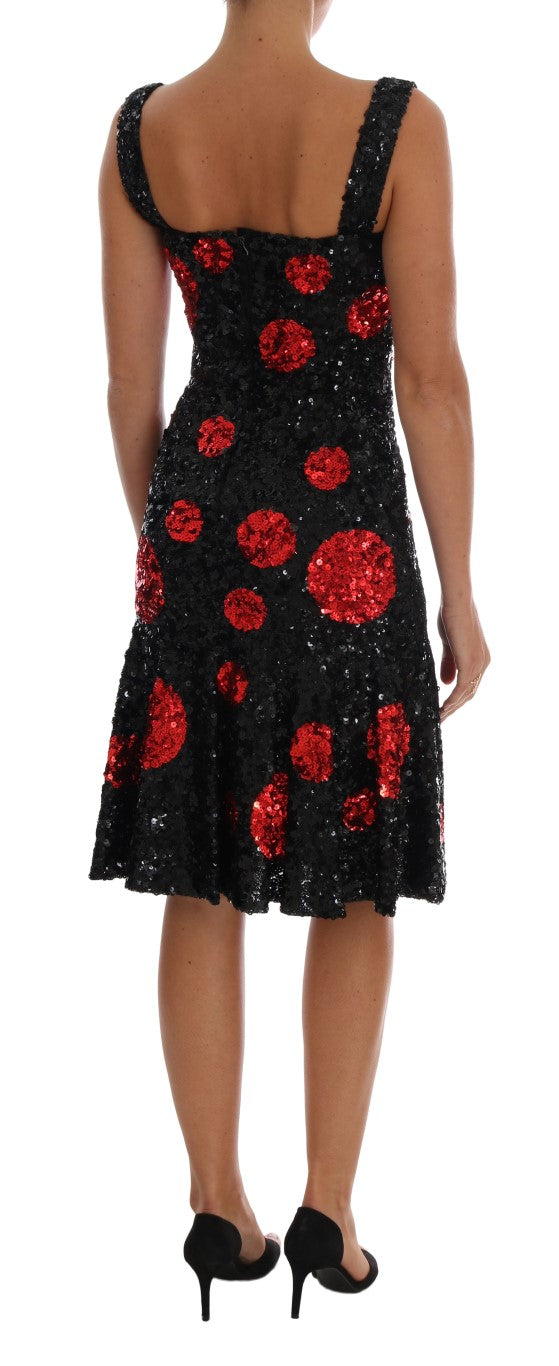 Dolce & Gabbana Elegantes Etuikleid mit Polka-Punkten