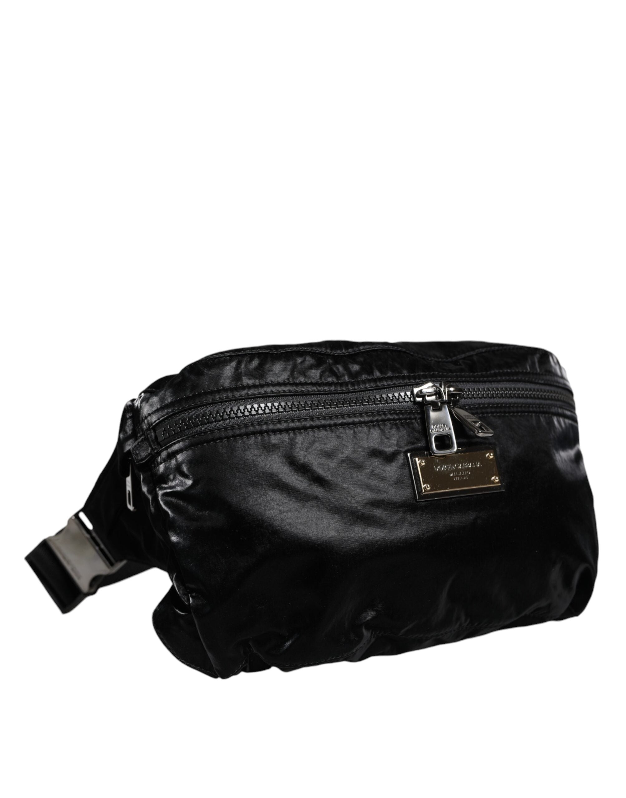 Dolce & Gabbana – Gürteltasche aus schwarzem Nylongewebe