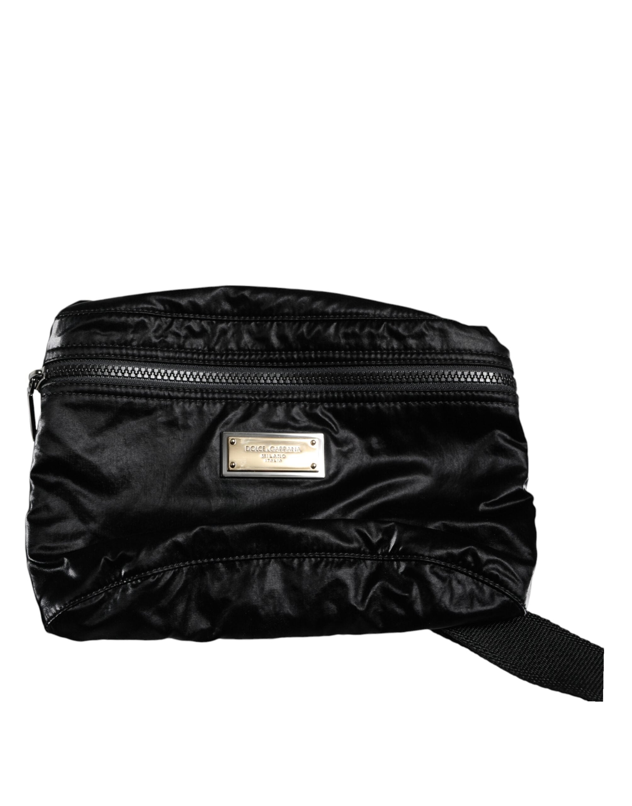 Dolce & Gabbana – Gürteltasche aus schwarzem Nylongewebe
