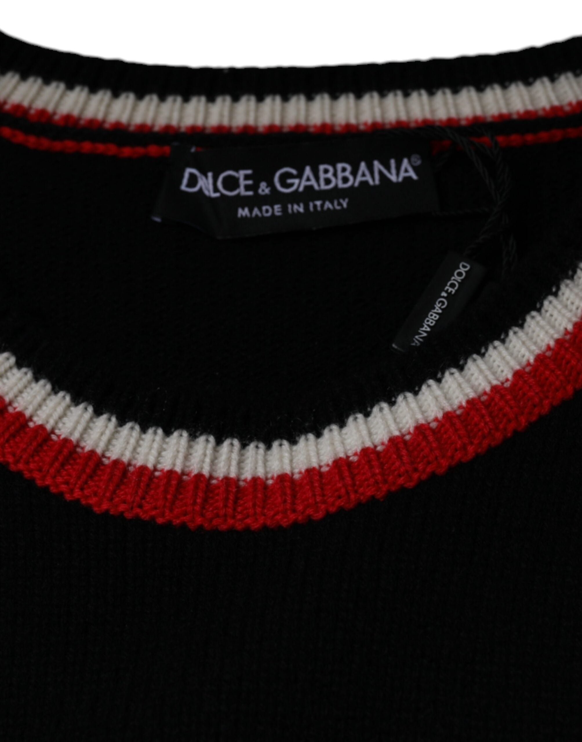 Dolce & Gabbana – Pullover „Schwein des Jahres“ aus schwarzem Kaschmir