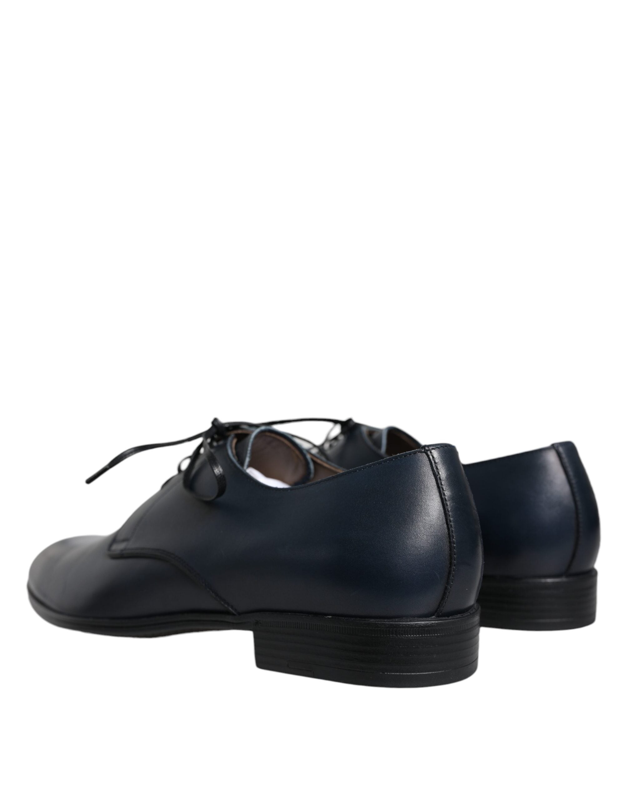 Dolce & Gabbana – Marineblaue Derby-Schuhe aus Leder für formelle Anlässe
