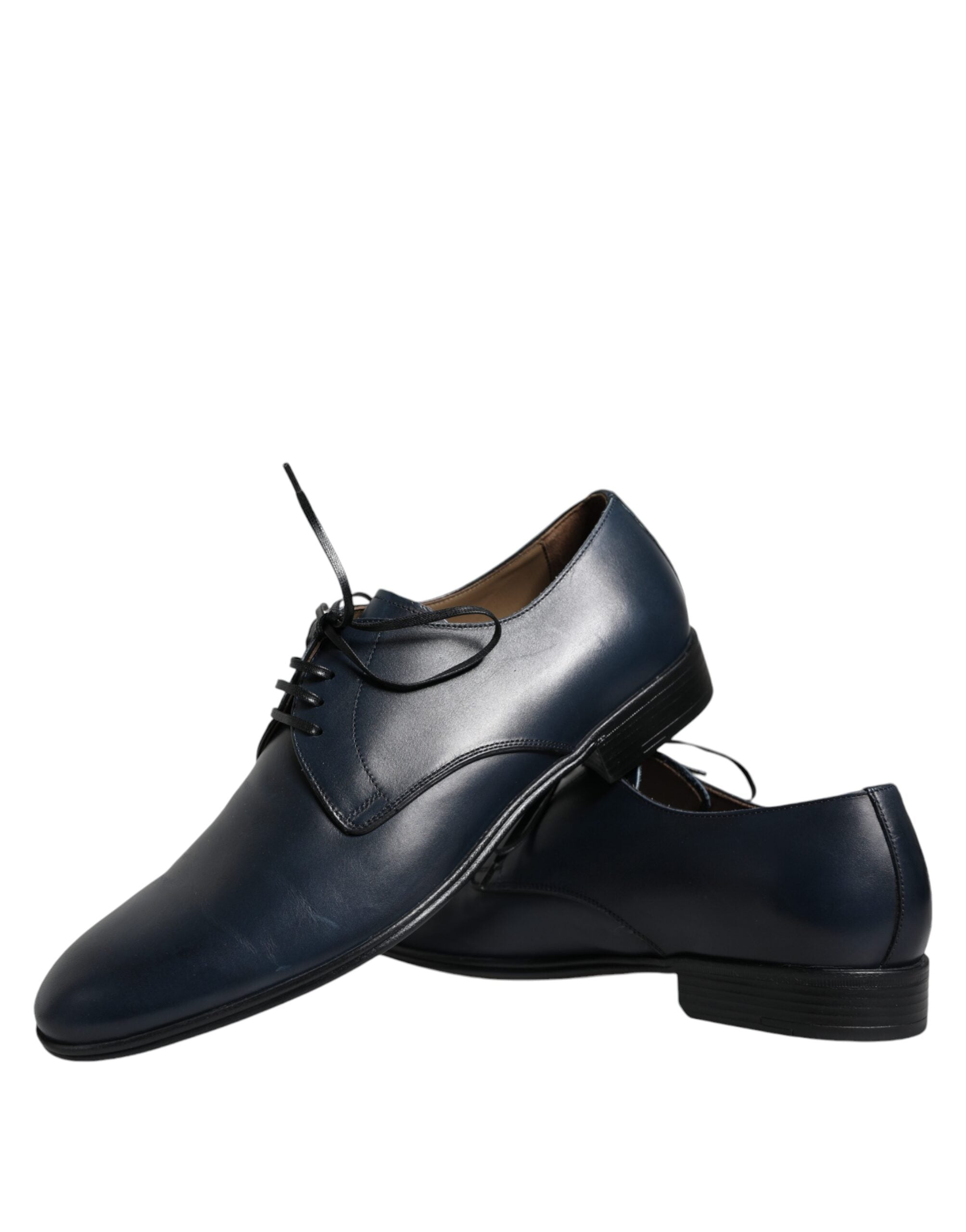 Dolce & Gabbana – Marineblaue Derby-Schuhe aus Leder für formelle Anlässe