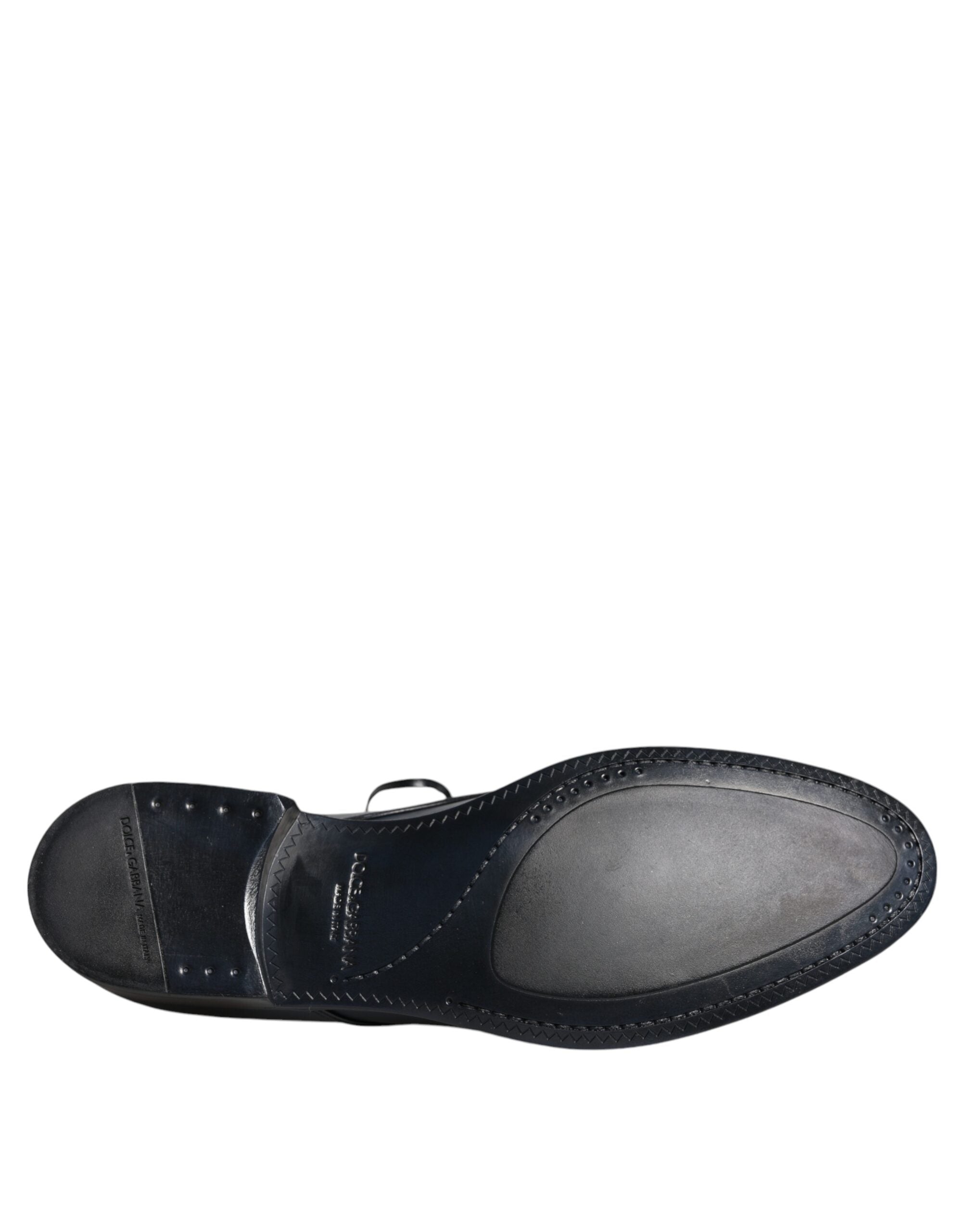 Dolce & Gabbana – Marineblaue Derby-Schuhe aus Leder für formelle Anlässe