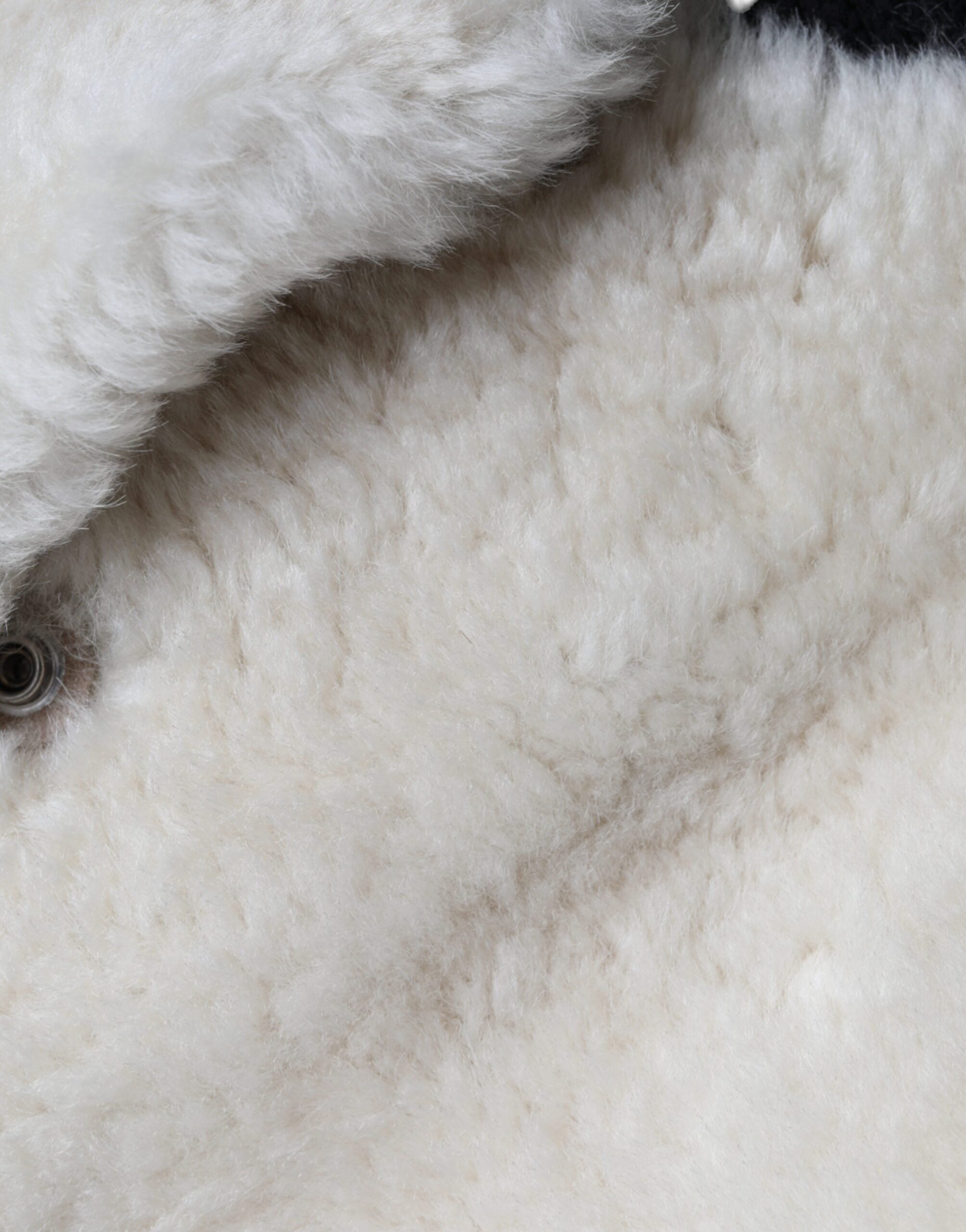Burberry Weiße WARRENFORD Shearling-Lederweste, Mantel, Jacke