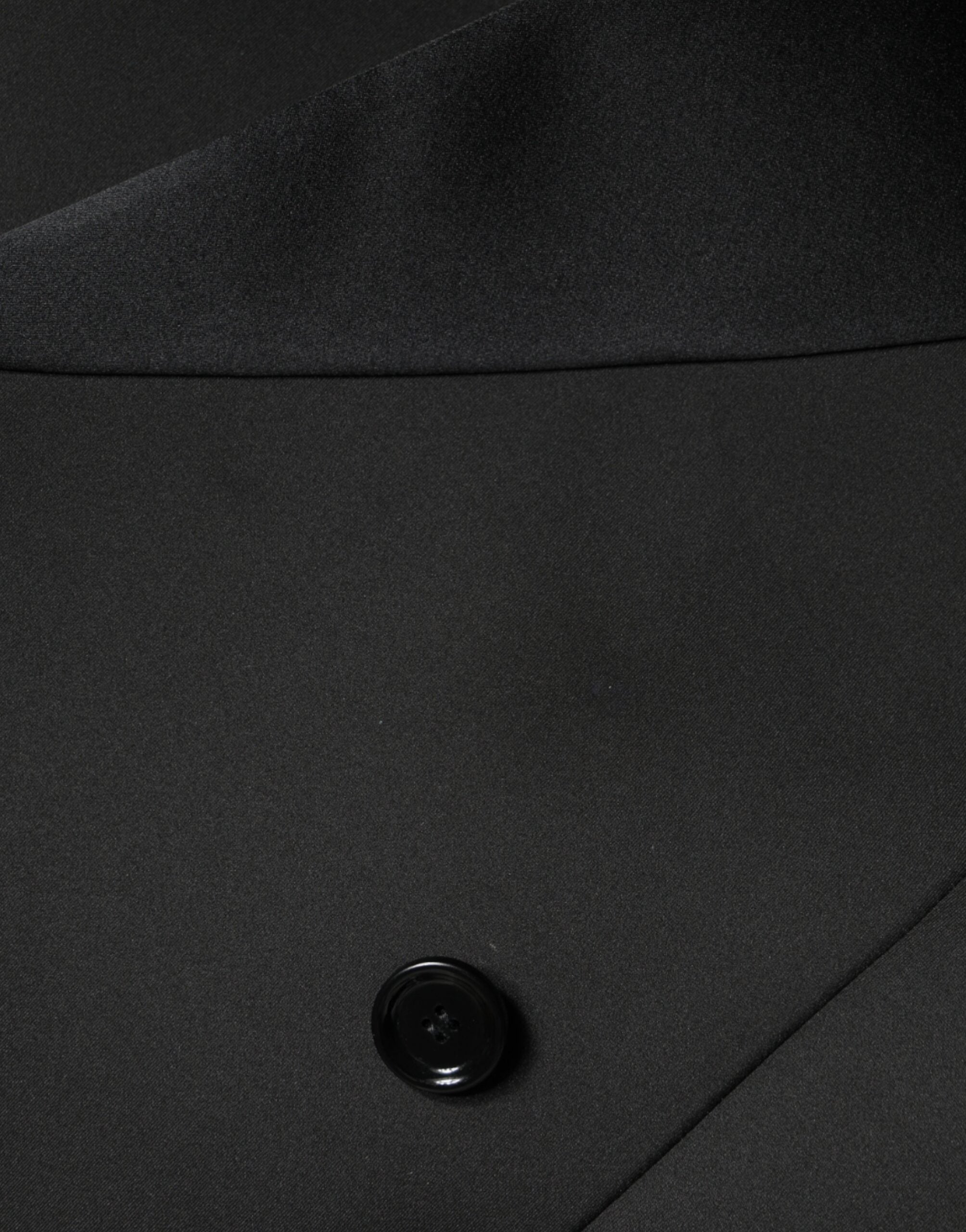 Dolce & Gabbana – Zweireihige Manteljacke aus schwarzem Polyester