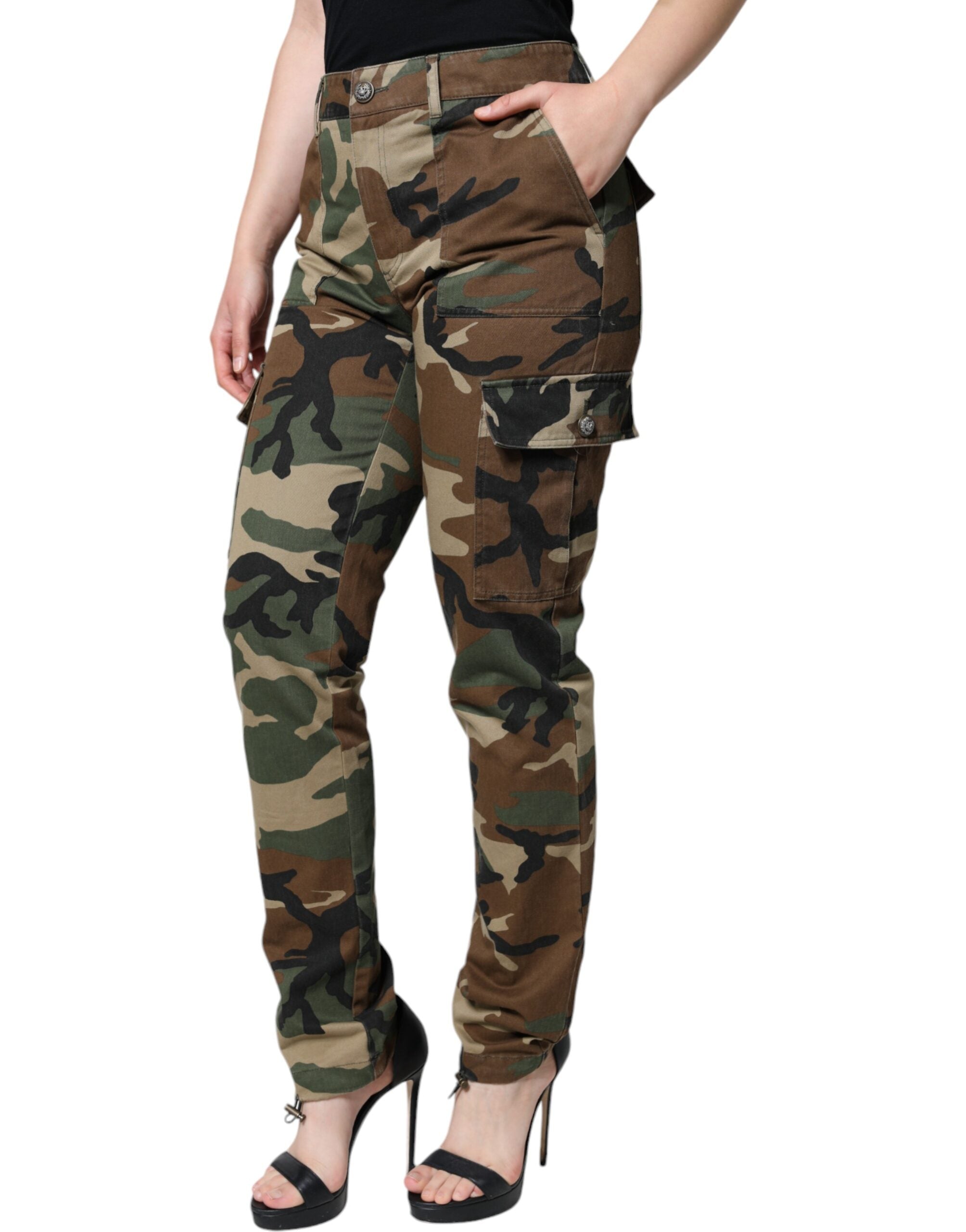 Dolce & Gabbana – Mehrfarbige Cargohose mit Camouflage-Muster