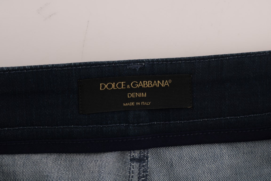 Dolce & Gabbana Schicker blauer Jeans-Minirock