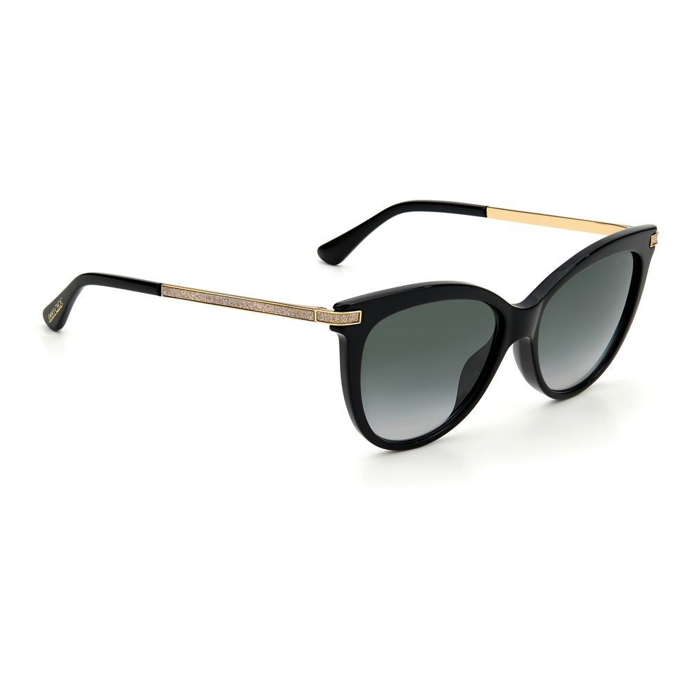 Jimmy Choo Schwarze Sonnenbrille aus Kalbshaar