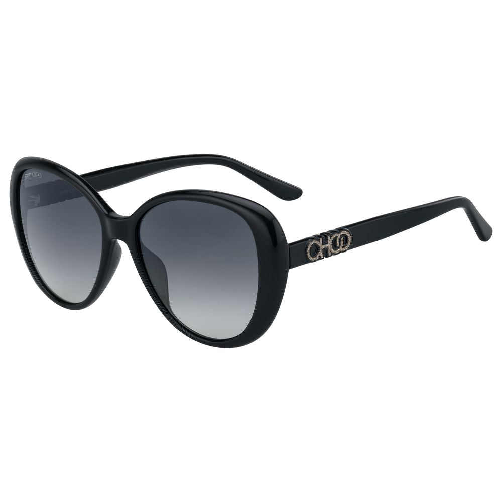 Ochelari de soare Jimmy Choo negri cu lentile injectate