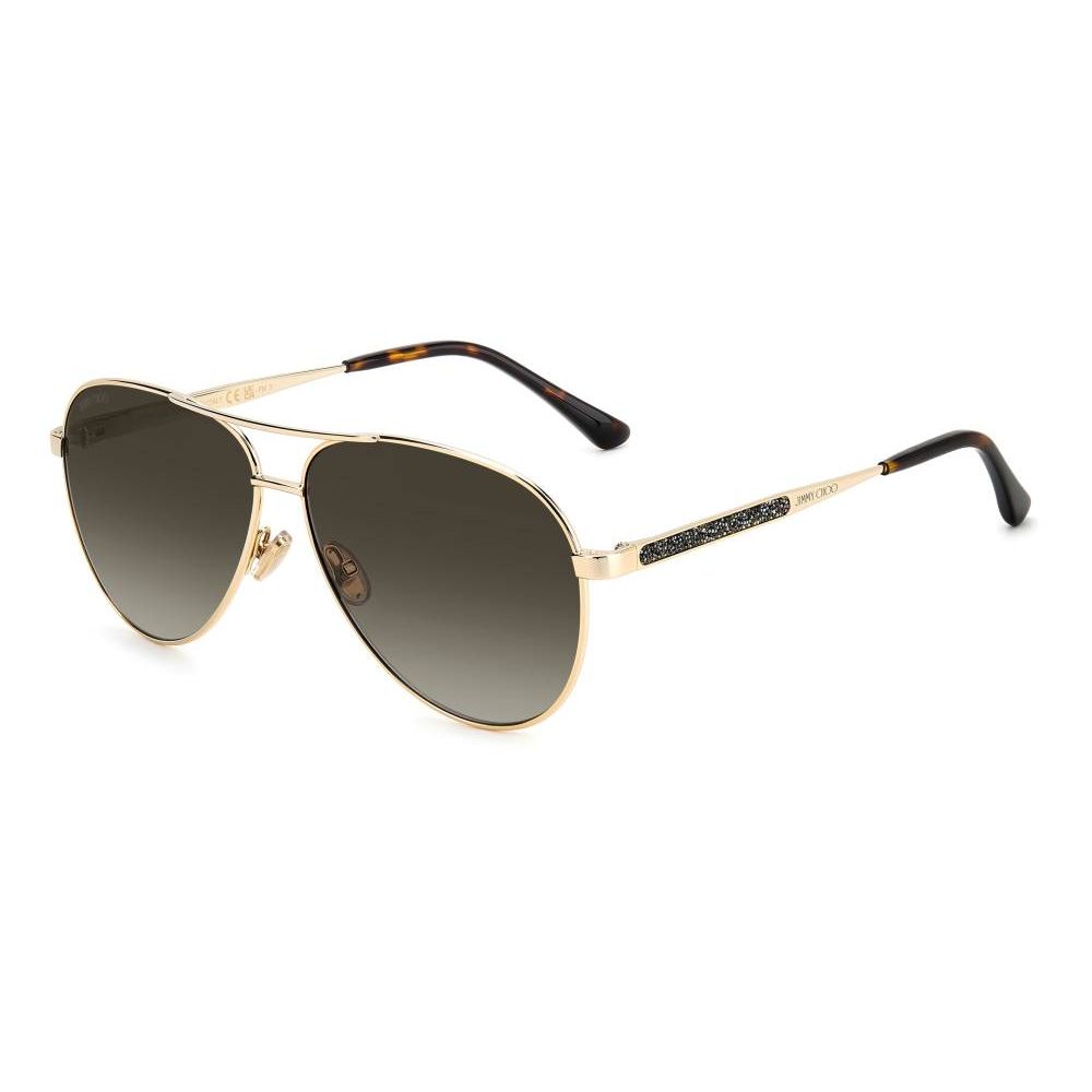 Ochelari de soare Jimmy Choo din metal auriu