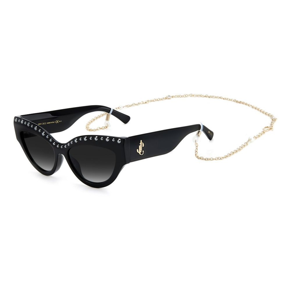 Ochelari de soare Jimmy Choo negri cu model Haircalf