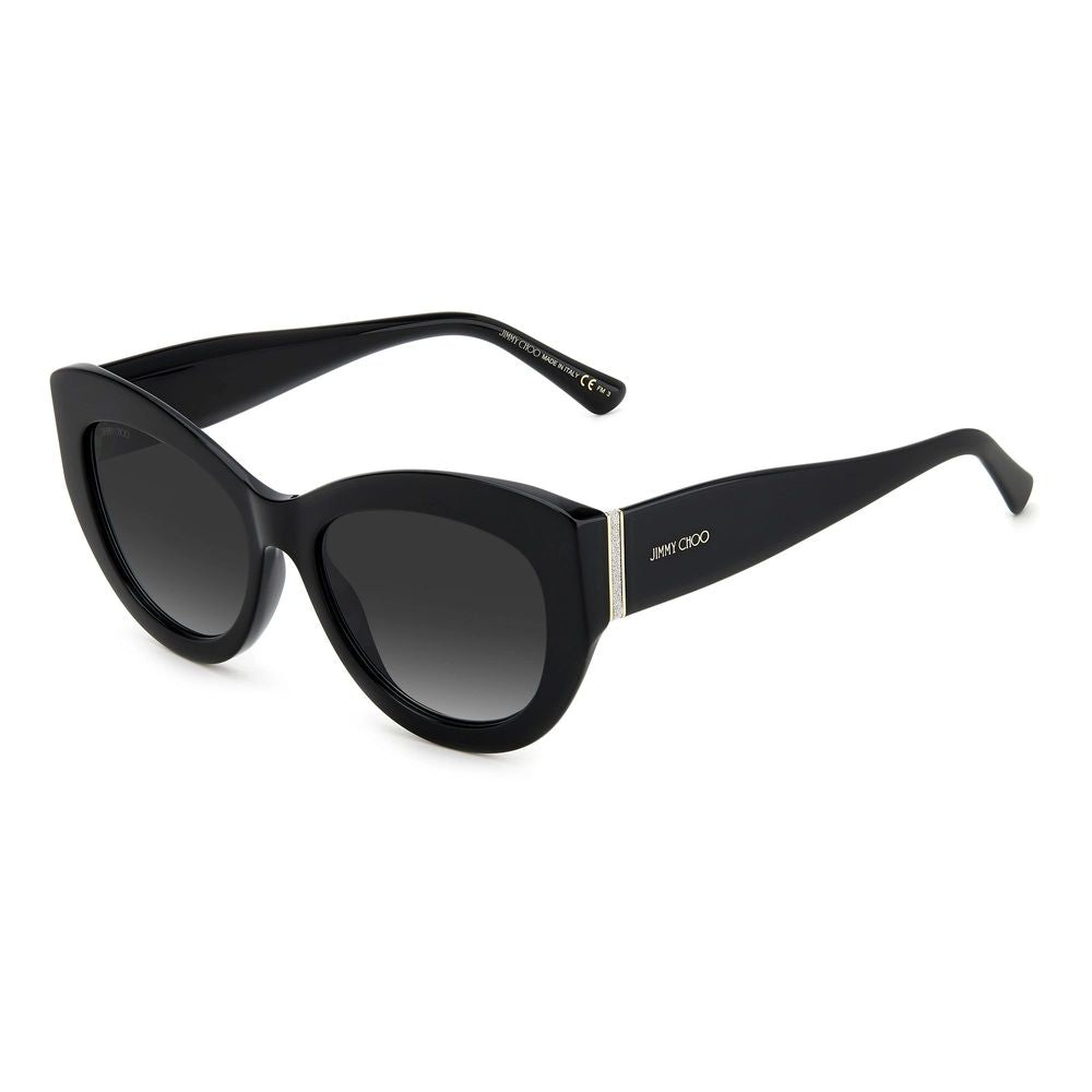 Jimmy Choo Schwarze Sonnenbrille aus Kalbshaar