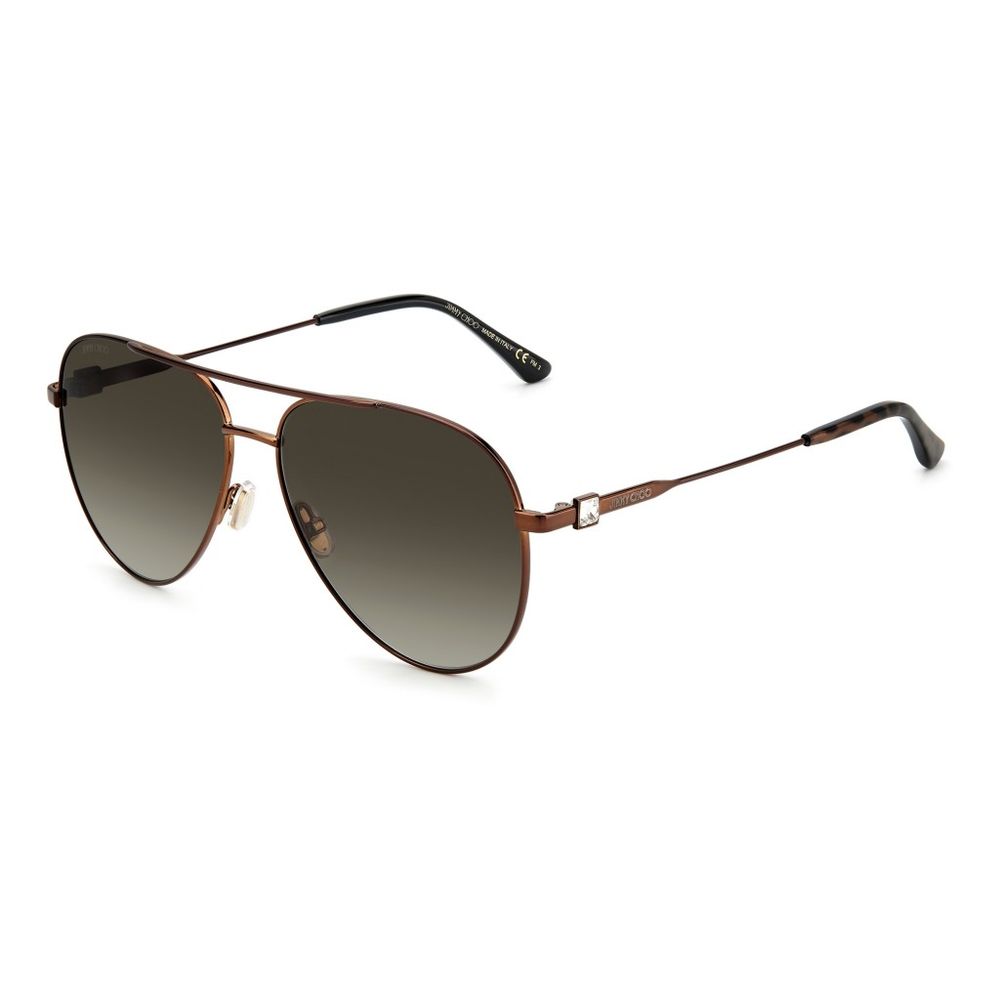 Ochelari de soare Jimmy Choo maro din metal