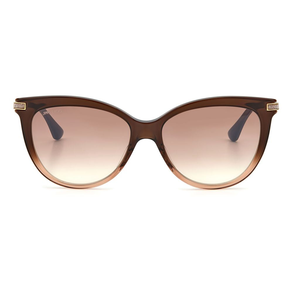 Jimmy Choo Braune Sonnenbrille aus Kalbshaar