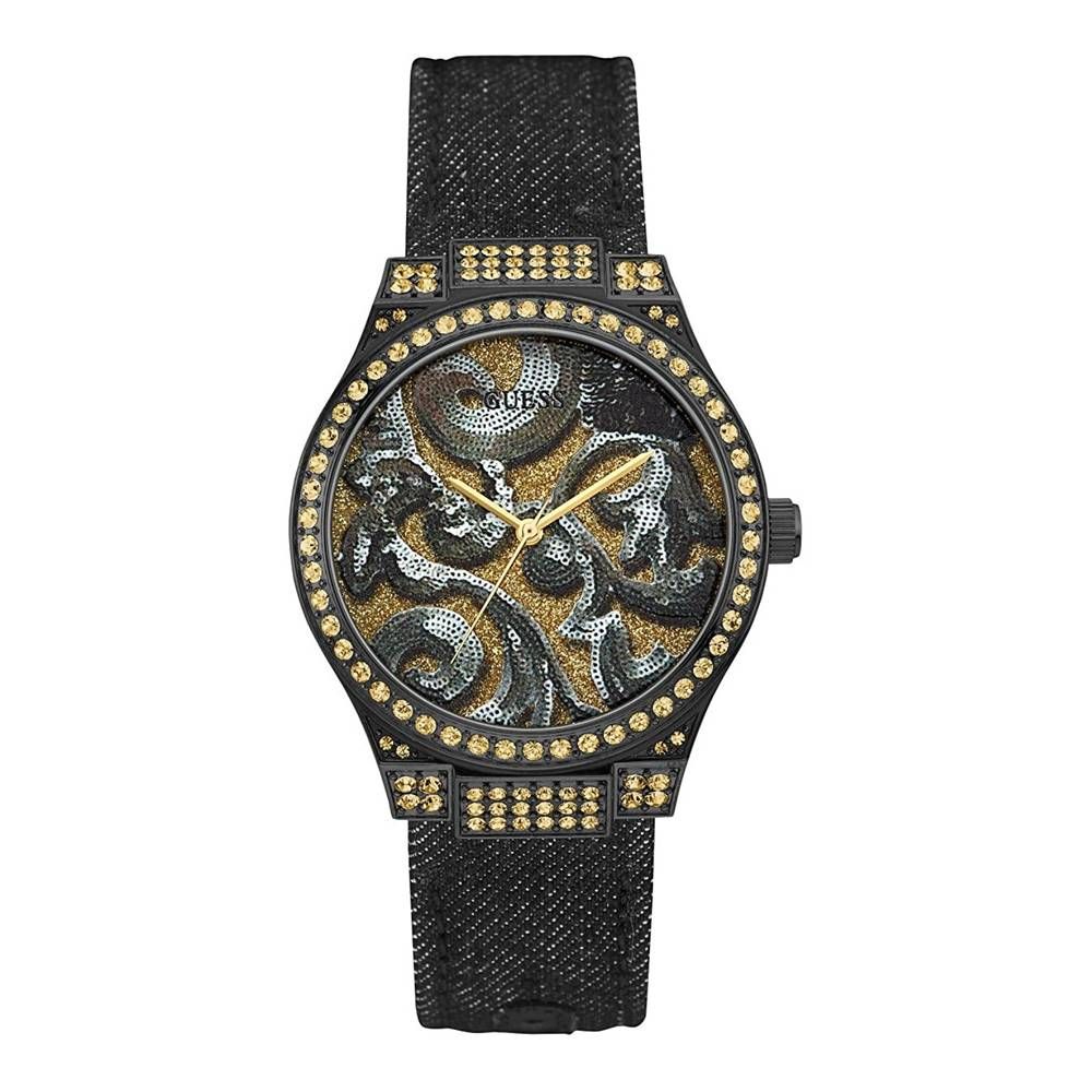 Ceas Guess negru din material textil