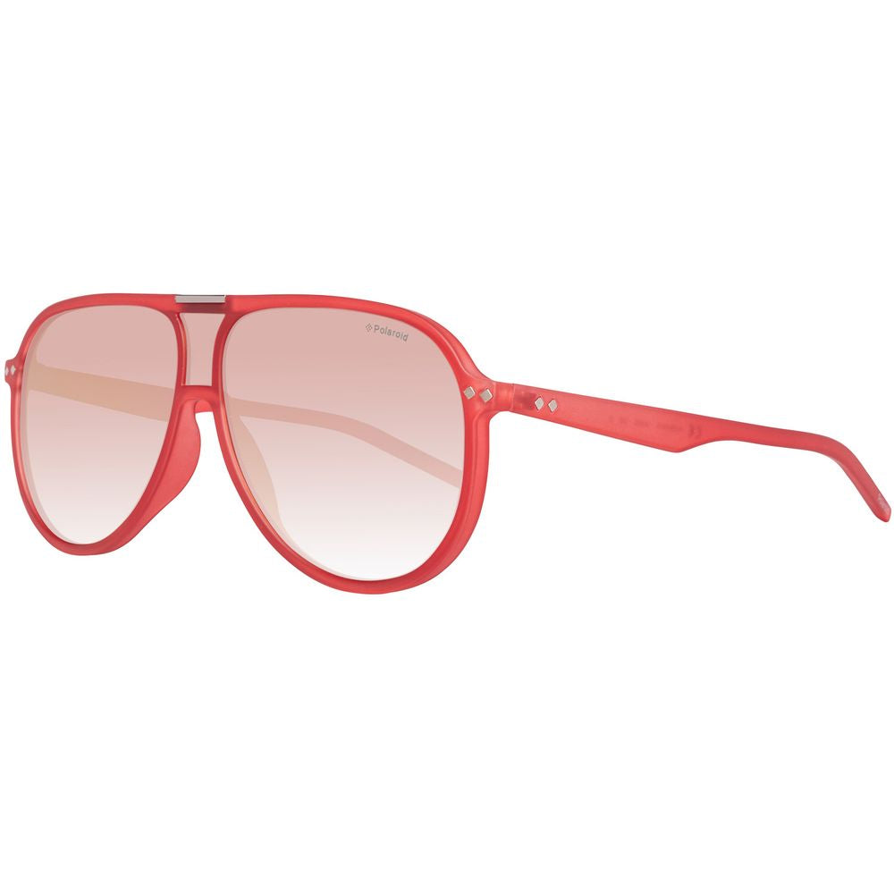 Polaroid – Rote Sonnenbrille aus Kalbshaar