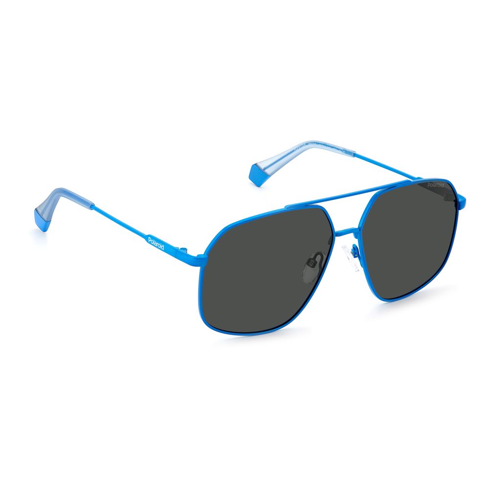 Polaroid – Blaue Sonnenbrille aus Edelstahl
