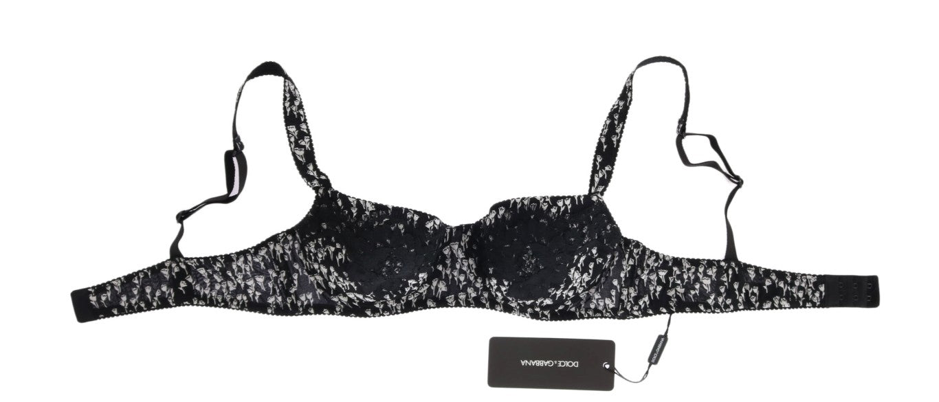 Sutien elegant din mătase cu imprimeu floral Dolce & Gabbana